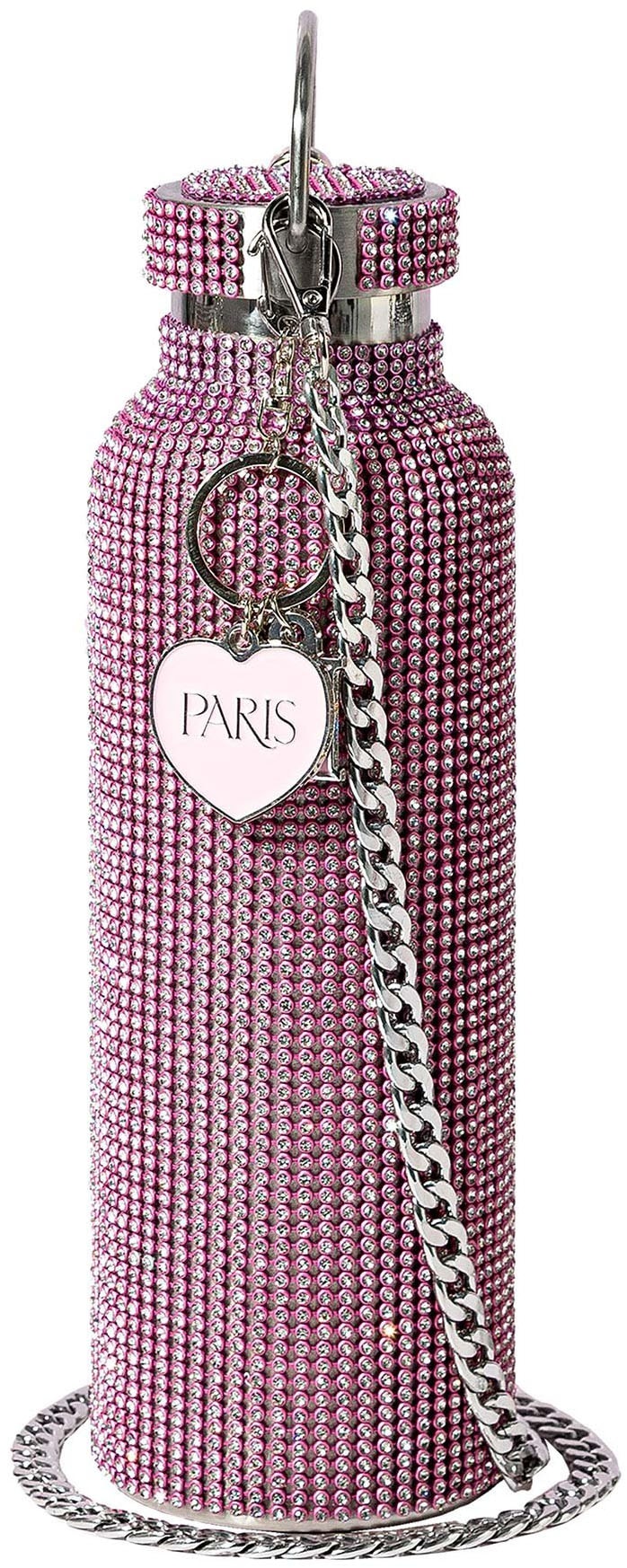 Paris Hilton Trinkflasche »Paris Hilton, Luxus Trinkgefäß mit über 5000 Strasssteinen« Wasserflasche in Diamant-Optik, Luxusgetränkebehälter, aus Edelstahl