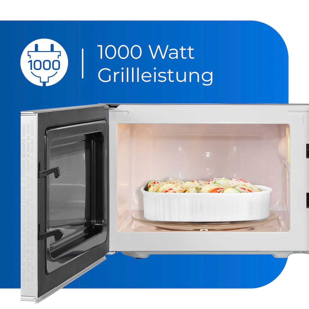 exquisit Mikrowelle »MW 900-030G silber«, Grill-Mikrowelle, 1050 W