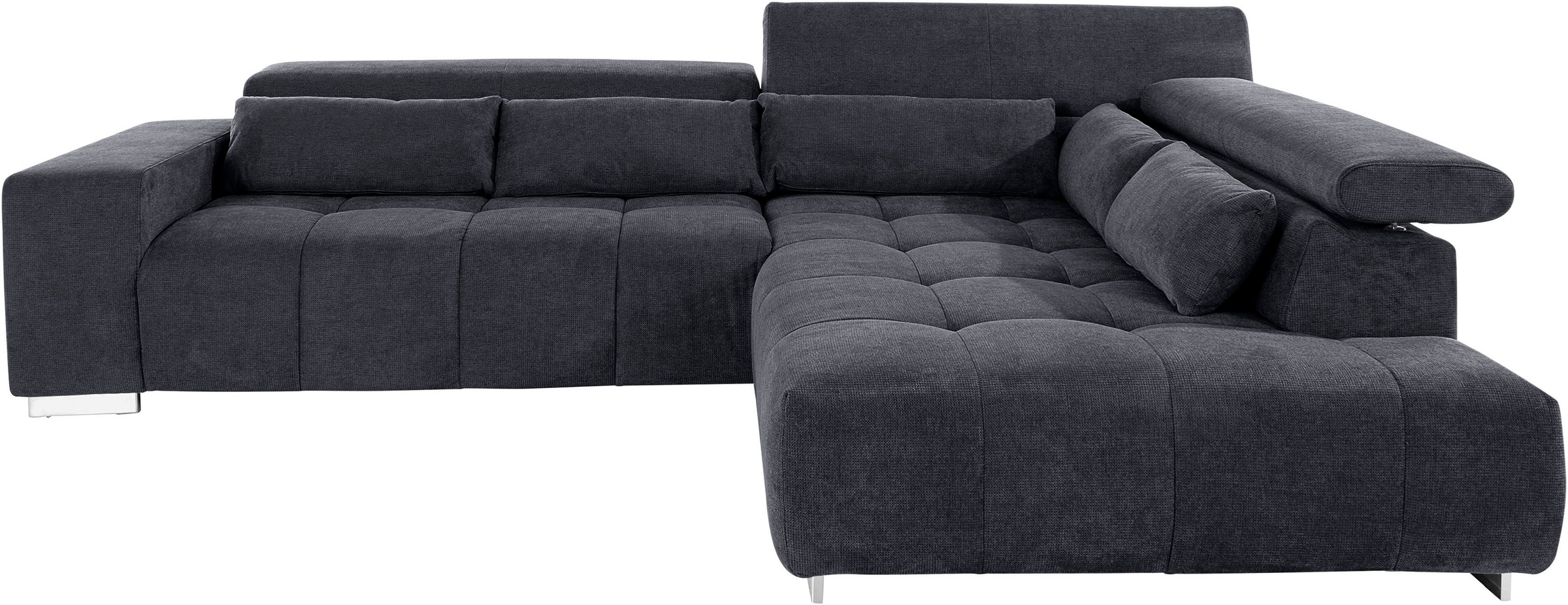 COTTA Ecksofa »Orion L-Form«, mit Kopfteilverstellung & 5 Nierenkissen