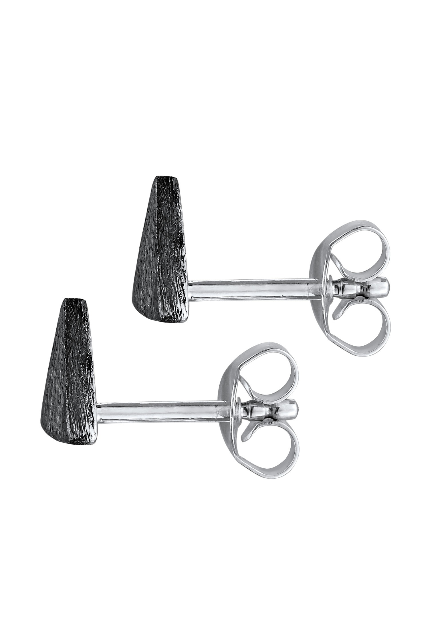 Kuzzoi Paar Ohrstecker »Ohrringe Dreieck Matt Oxidiert 925 Silber«
