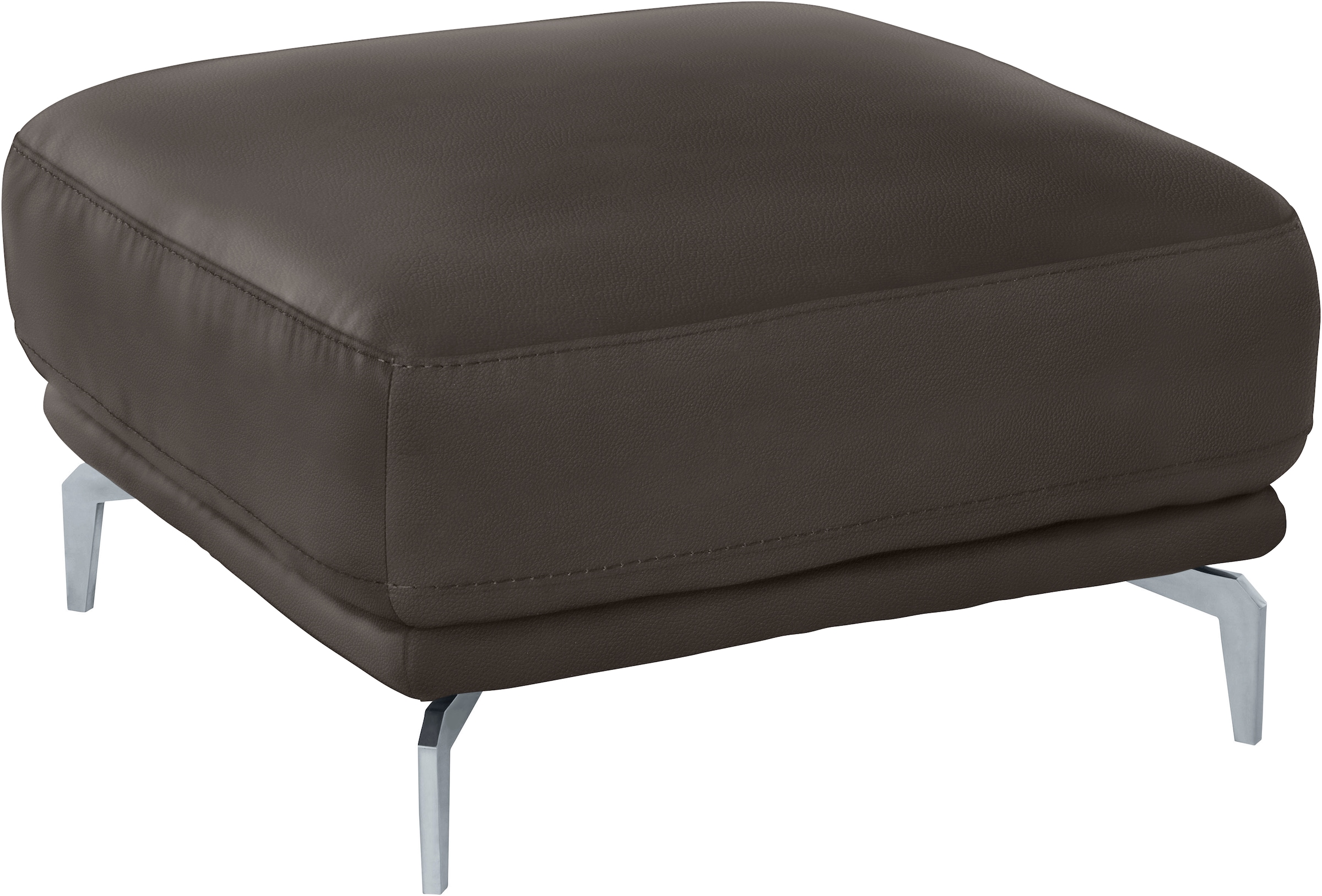 W.SCHILLIG Hocker »montanaa« mit Metallfüßen in Silber matt, Breite 71 cm