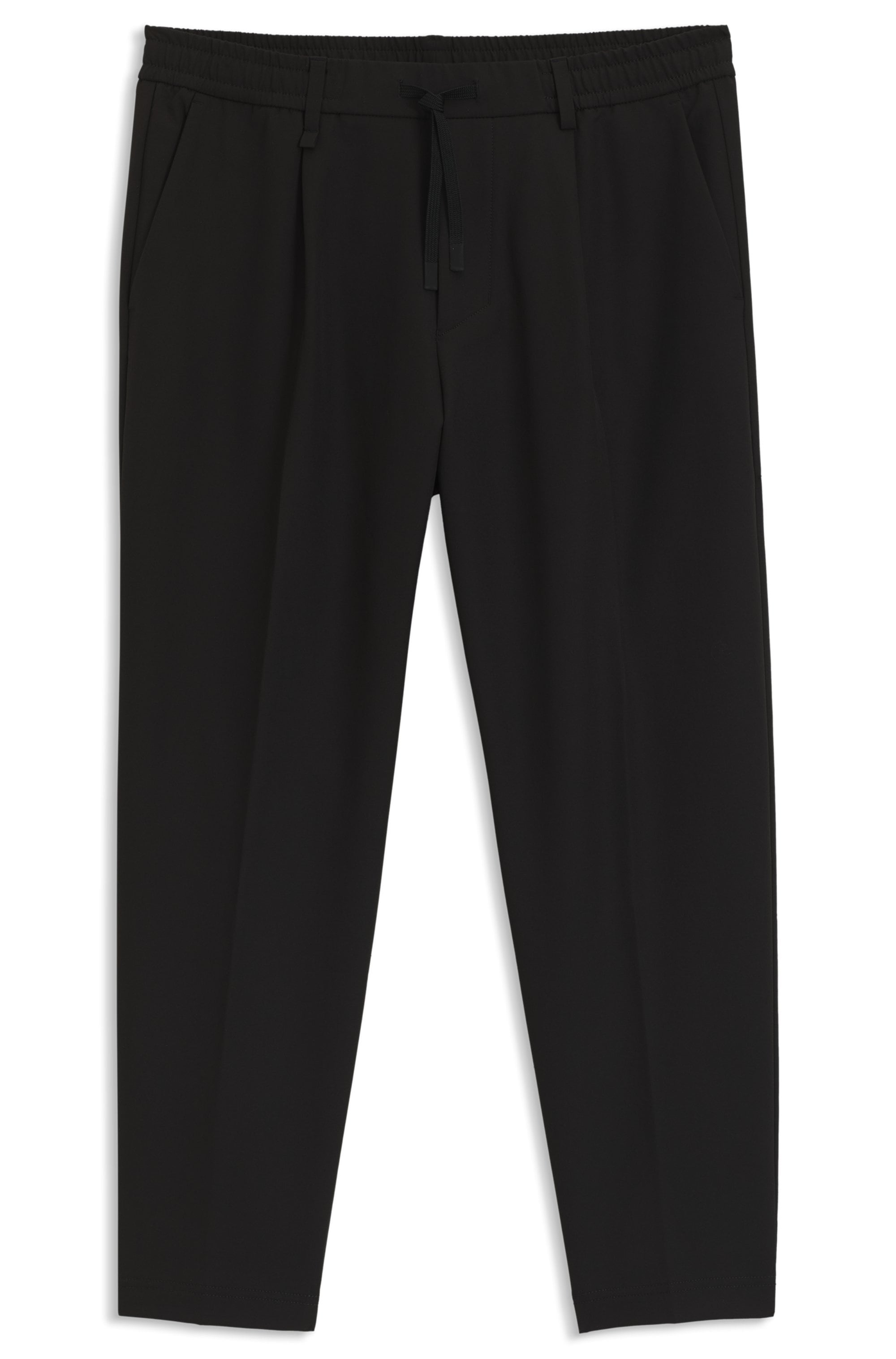 BOSS GREEN Webhose »T_Convert-Pleat«, mit Zugbund und Markenlabel