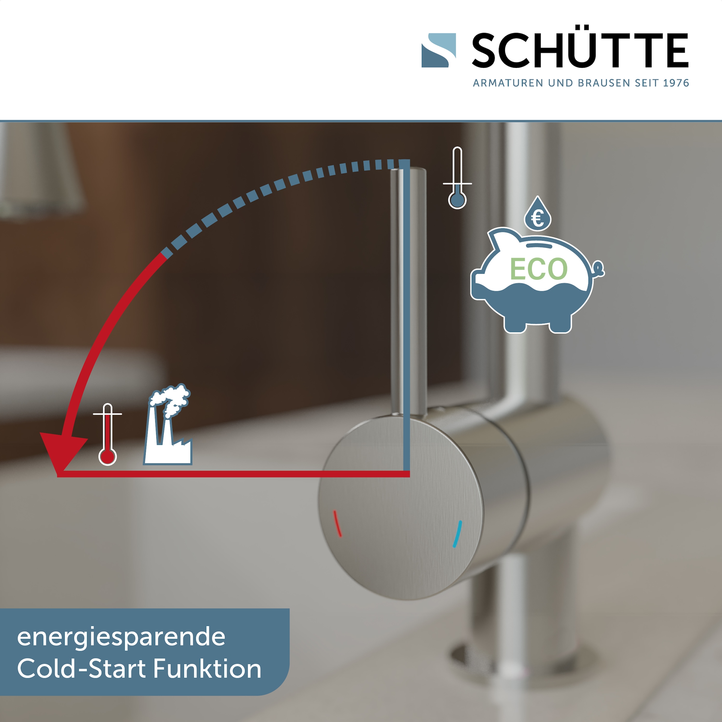 Schütte Spültischarmatur »Cornwall« Niederdruck Armatur Küche, Wasserhahn ausziehbar, 360° schwenkbar