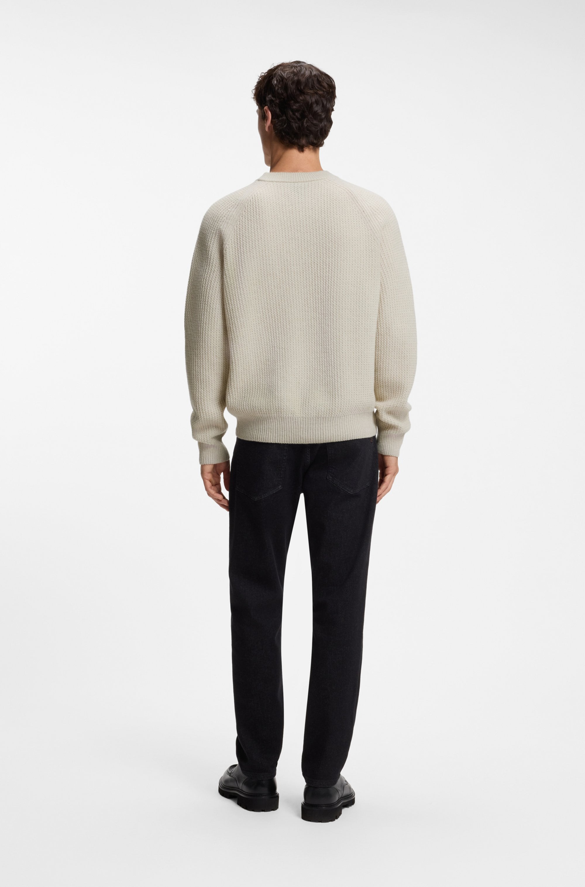 BOSS ORANGE Strickpullover »Kepler« mit Schurwolle, Relaxed Fit, Strukturstrick