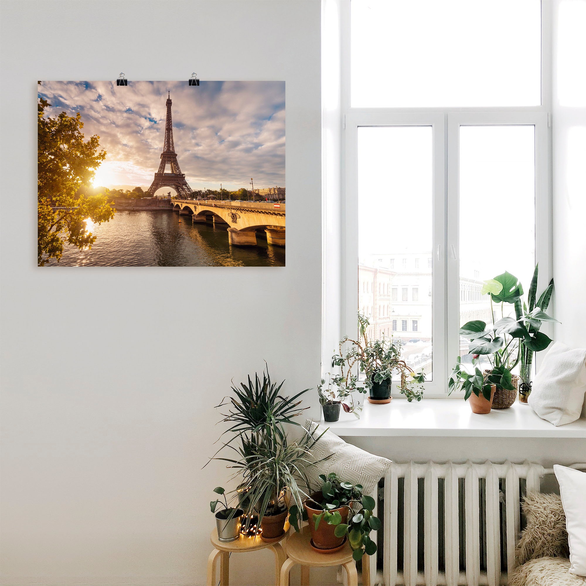 Artland Wandbild »Paris Eiffelturm II« Gebäude 1 Stk. tlg. als Leinwandbild, Poster in verschied. Größen