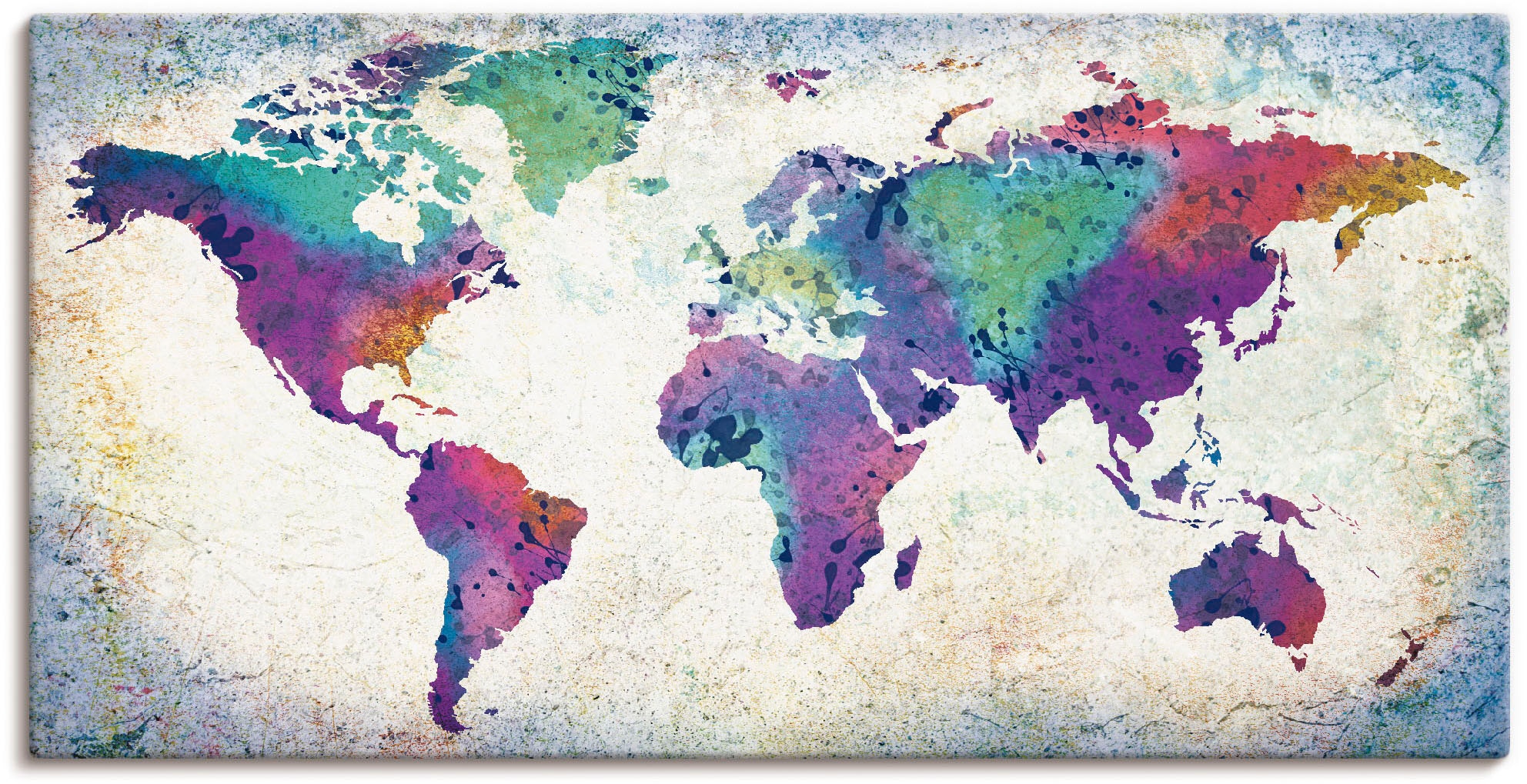 Artland Wandbild »bunte Weltkarte«, (1 Land- OTTO Weltkarten, bei St.) bestellen 