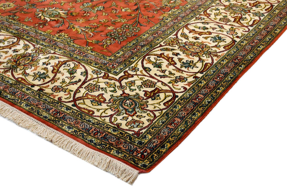 Kayoom Seidenteppich »Allover 5134«, rechteckig, 10 mm Höhe, Einzelstück mit Zertifikat, Wohnzimmer