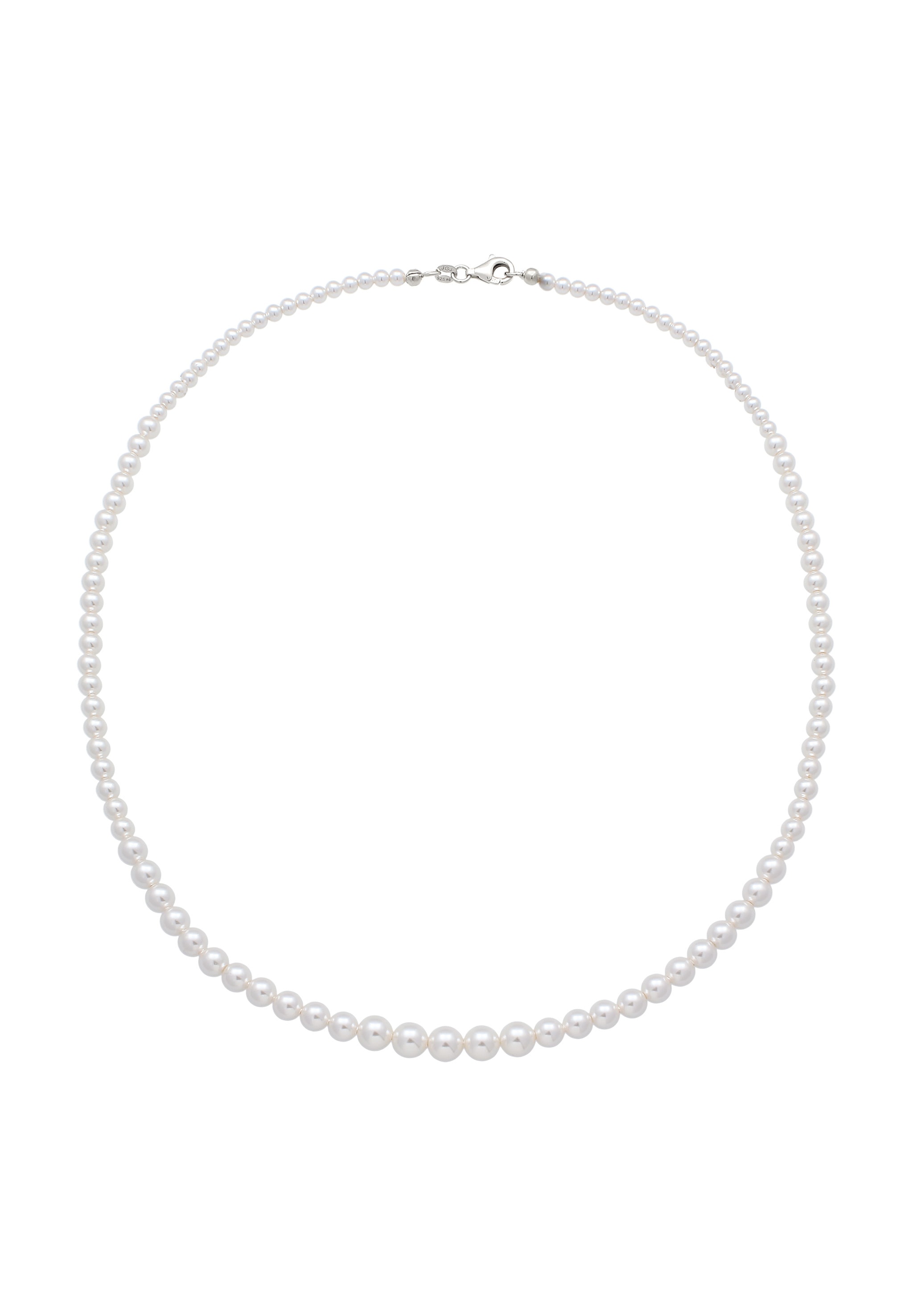 Elli Silberkette »Halskette mit Perlen von Swarovski® Weiß 925 Sterling Silber«