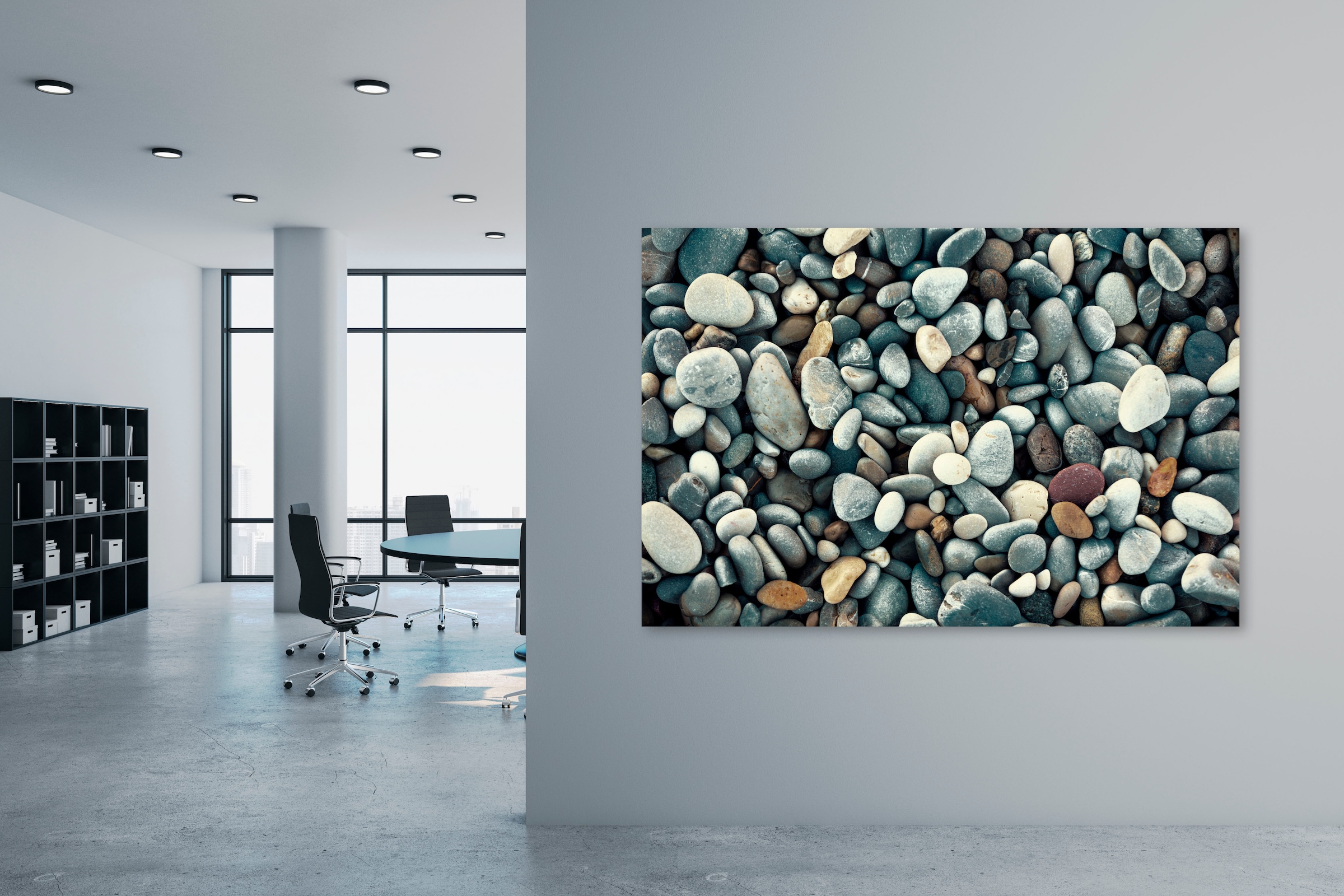 queence Leinwandbild »Stone«, Stein-Spa Bilder, (1 St.), Akustikbild mit sehr guten Schallabsorptions-Eigenschaften