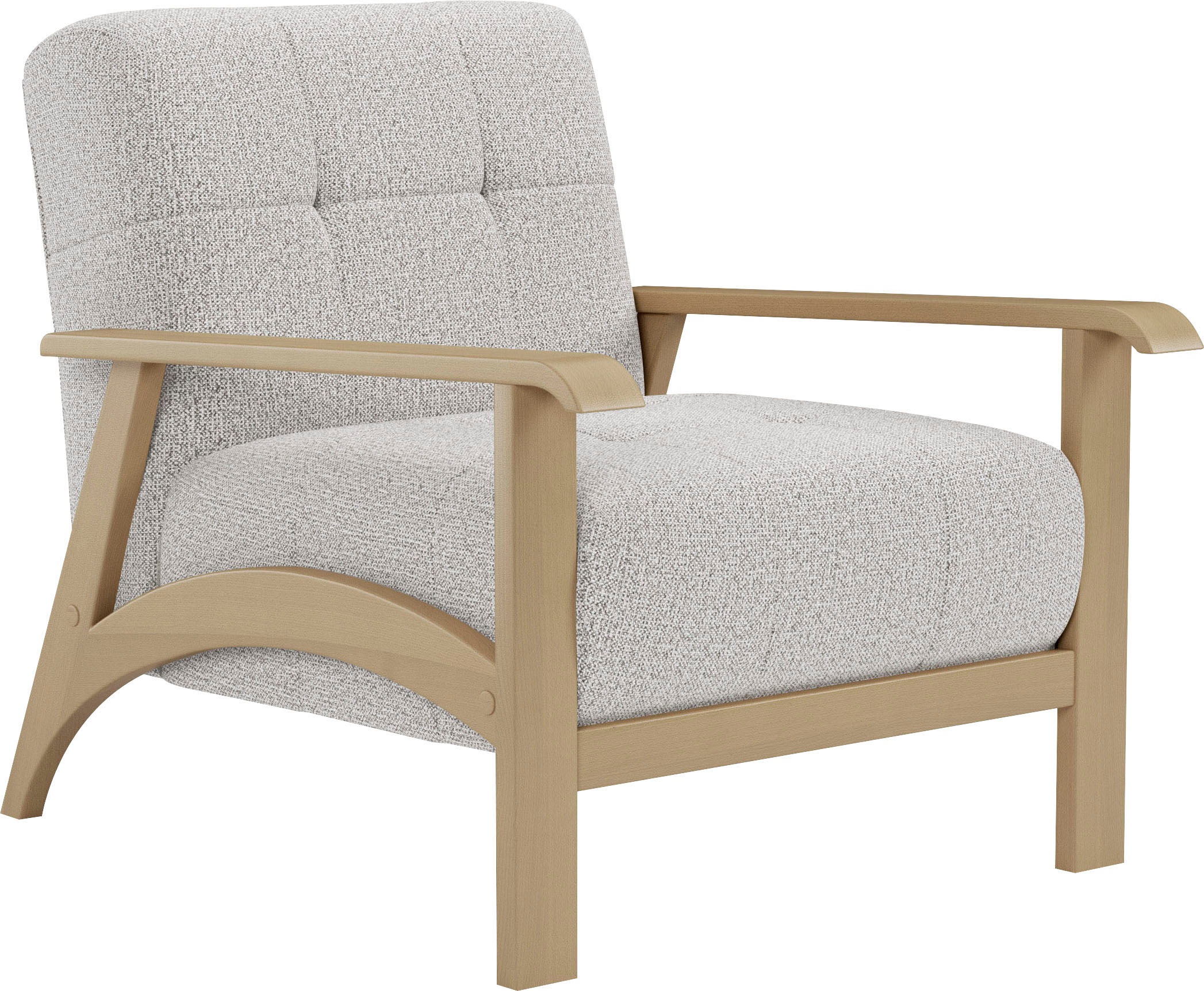 sit&more Sessel »Billund«, Armlehnen aus Buchenholz in natur, verschiedene Bezüge und Farben