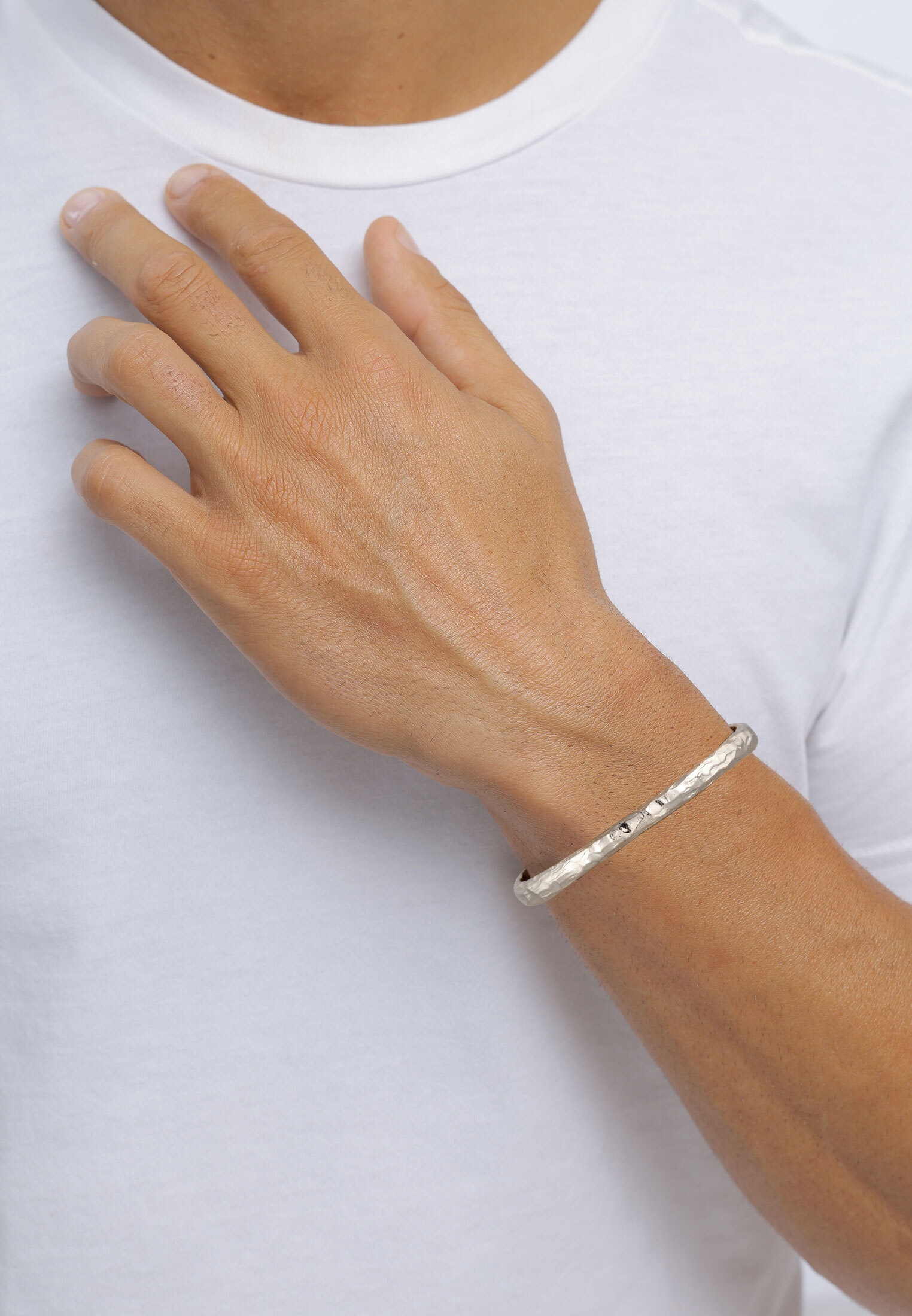 Kuzzoi Armreif »Armband Armreif Strukturiert 925 Sterling Silber«