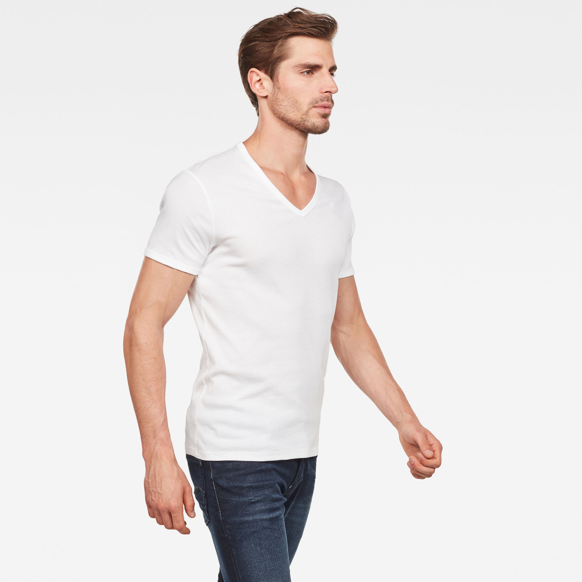 G-STAR T-Shirt »Base V 2-Pack«, (Packung, 2 tlg.), im 2er-Pack