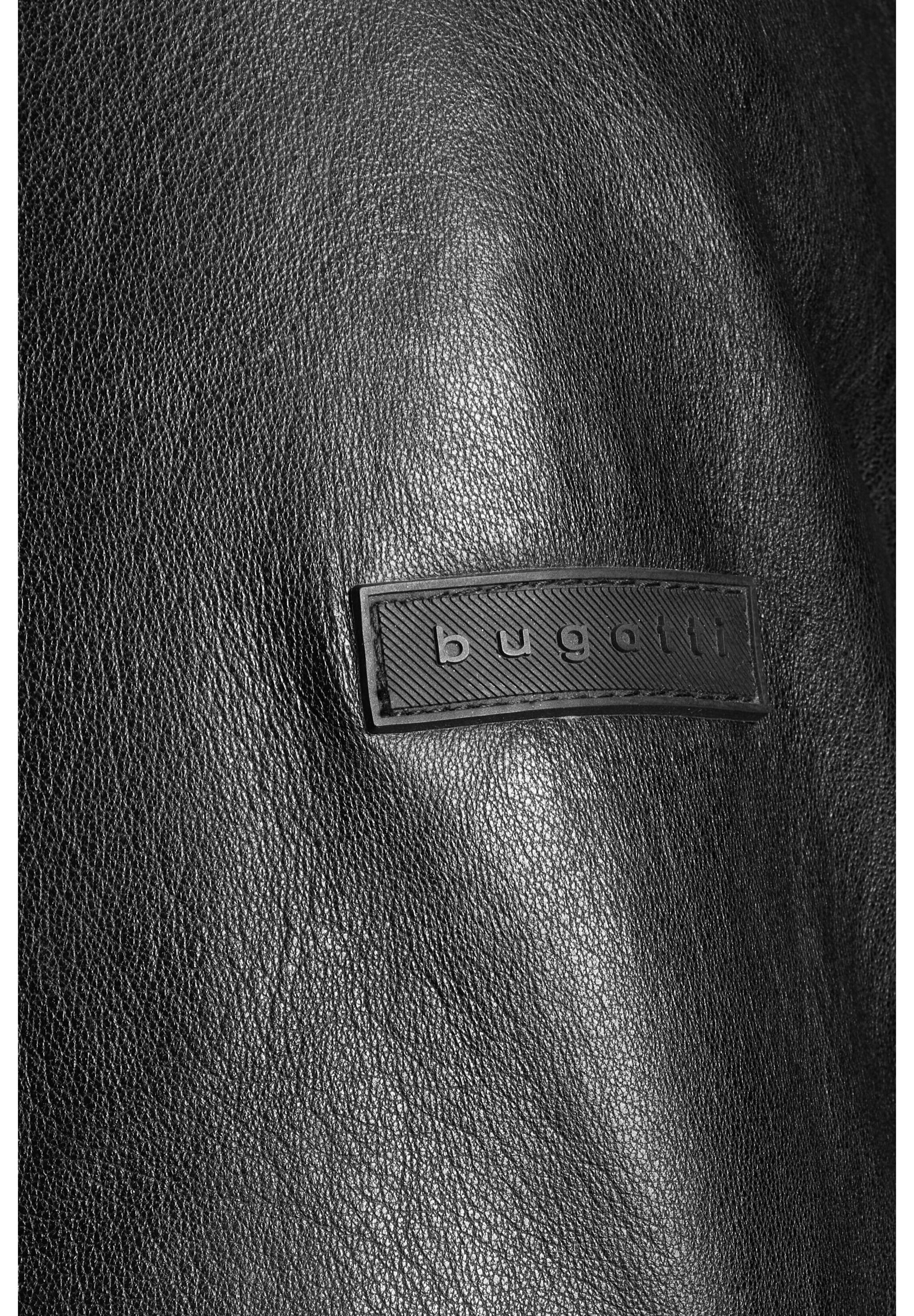 bugatti Lederjacke »BUMARCELLO« ohne Kapuze mit weichem Stehkragen
