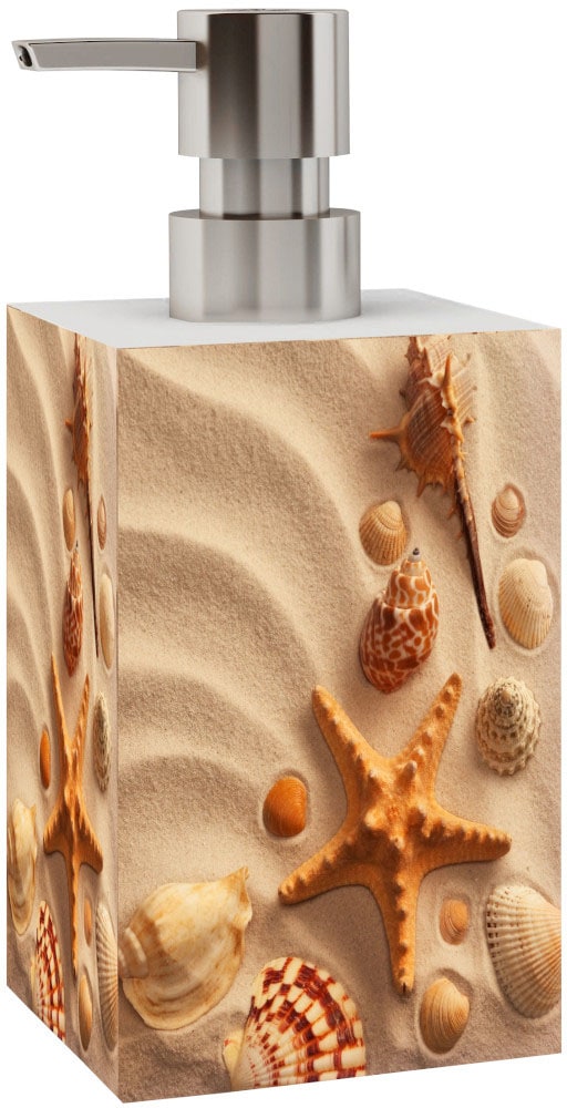 Sanilo Badaccessoire-Set »mit Motiv, viele schöne Seifenspender und WC Bürsten zur Auswahl« 2-tlg., Desinfektionsspender mit stabiler Pumpe, hochwertig & modern