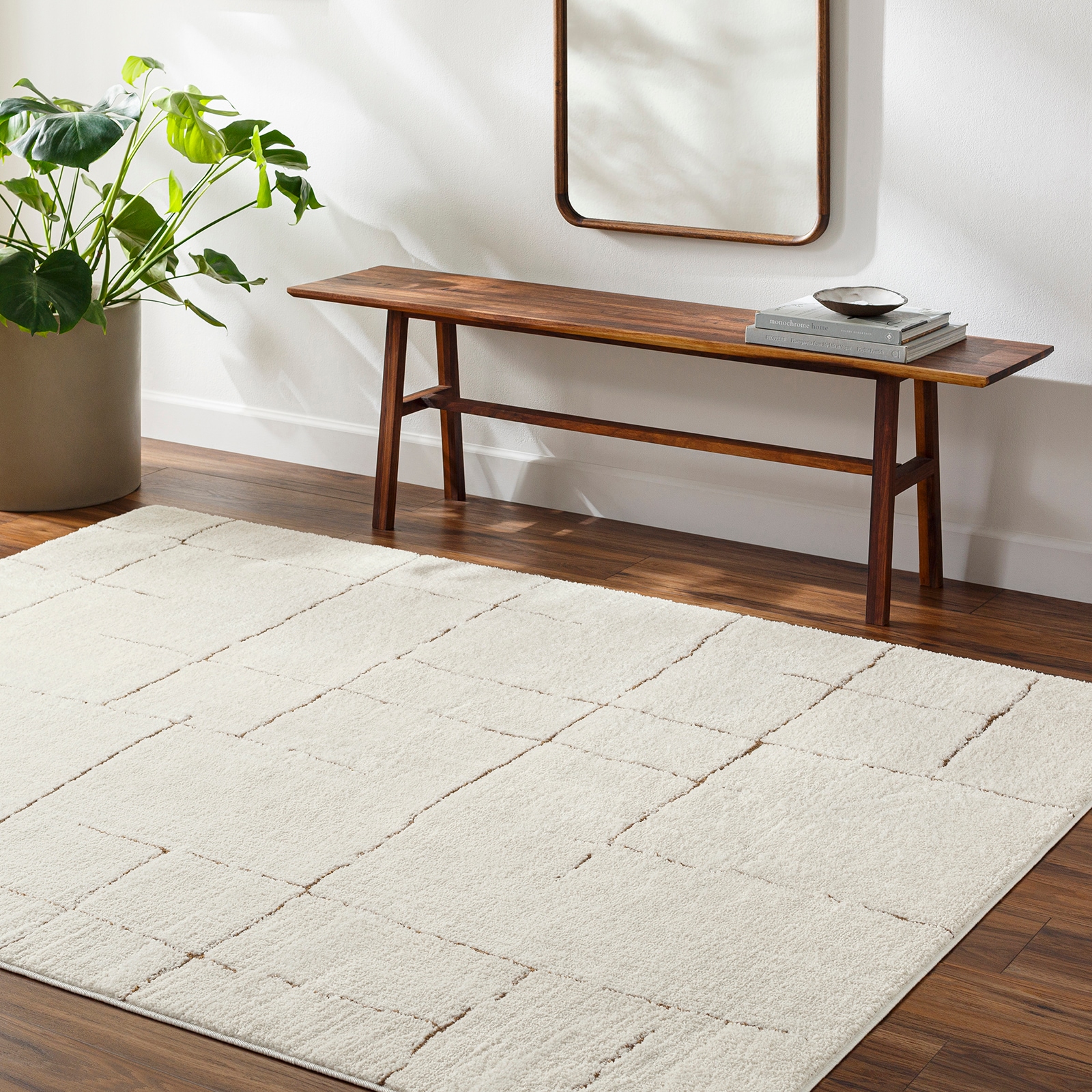 Livabliss Teppich »PRAGUE« rechteckig 14 mm Höhe Skandi Design, Modern Boho Kurzflor Wohnzimmerteppich, Schlafzimmer