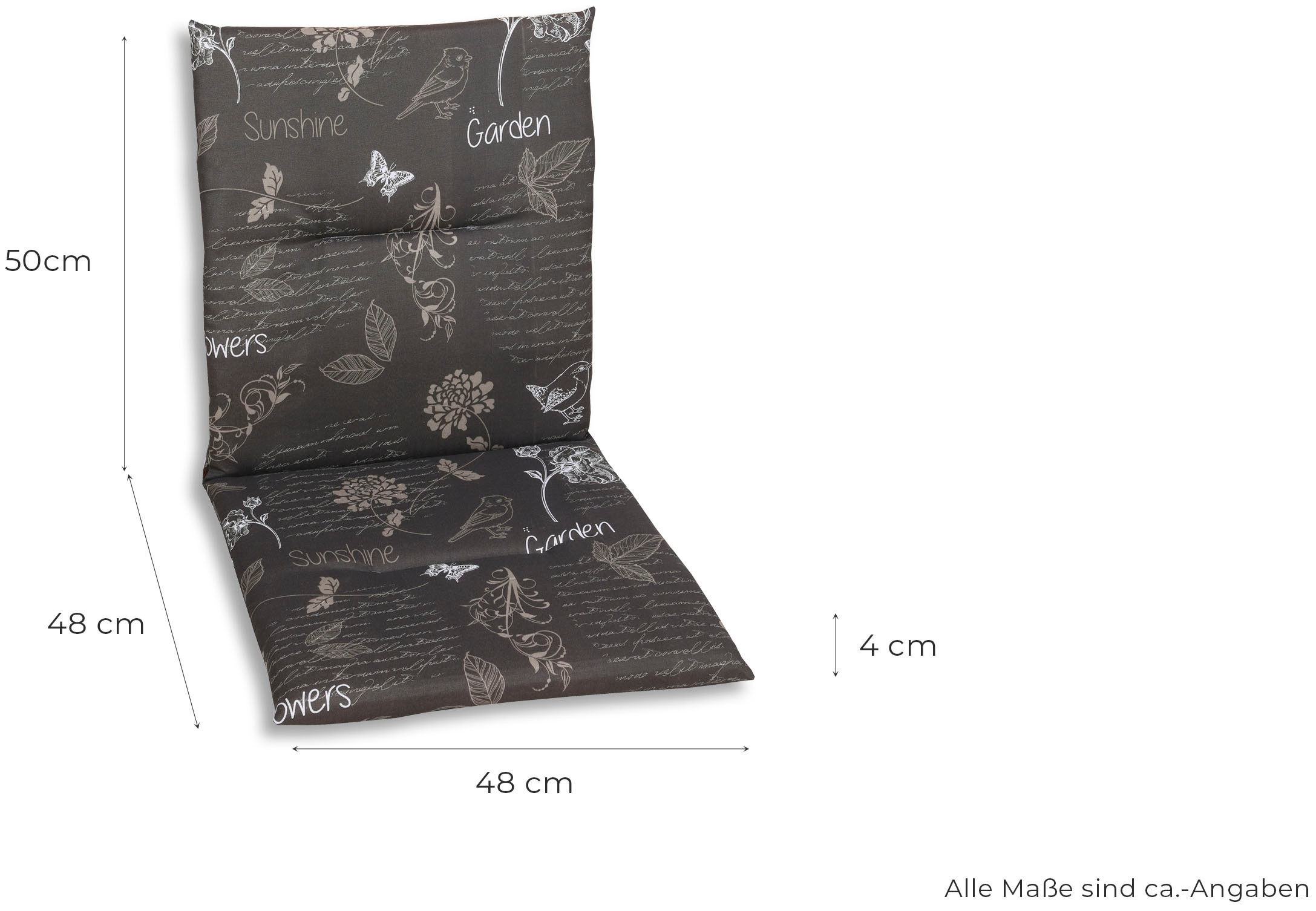 GO-DE Sesselauflage »Amalfi« 98x48x4 cm