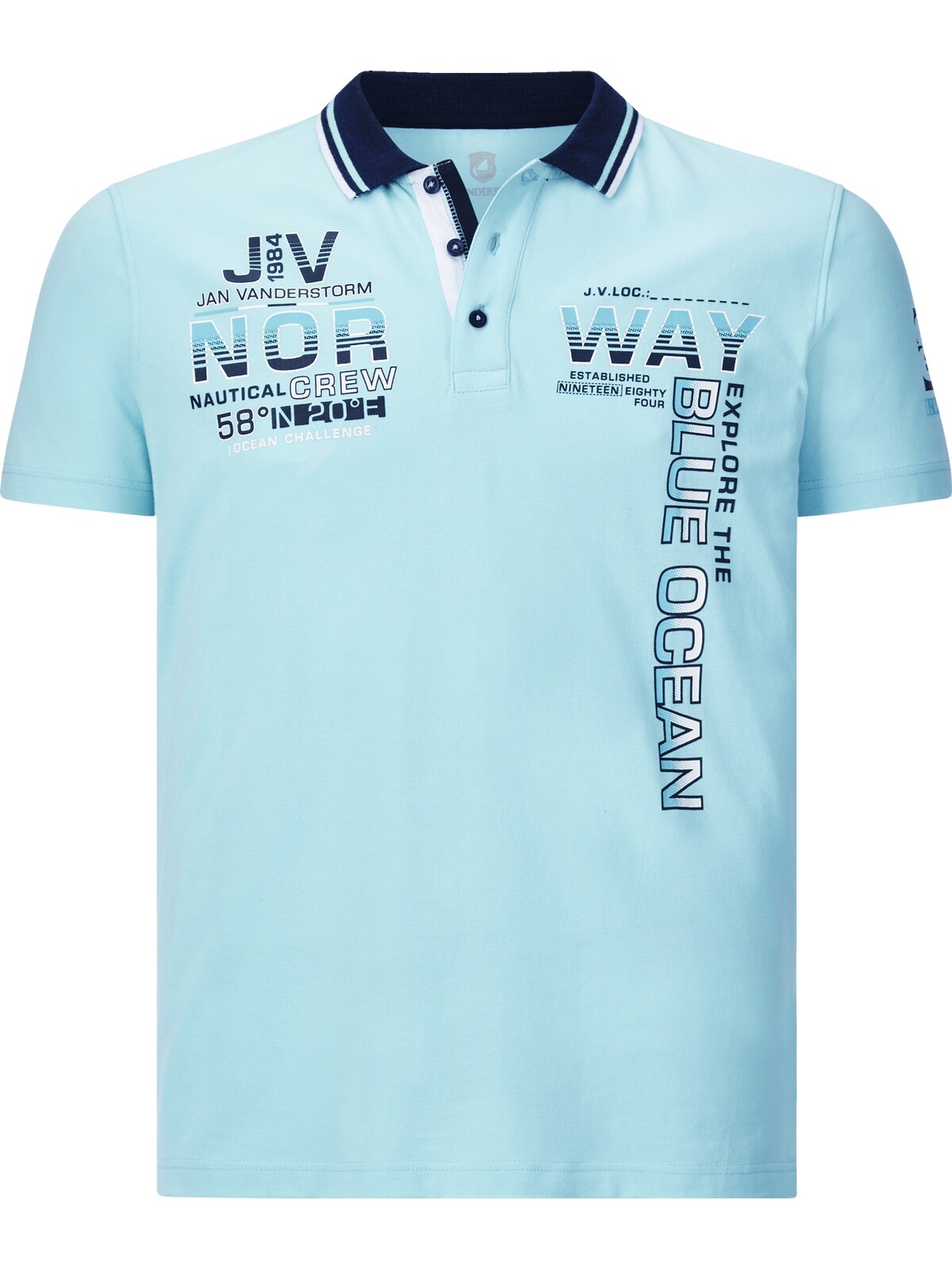 Jan Vanderstorm Poloshirt »Poloshirt JERKER«, (1 tlg.), aus weichem Baumwoll-Piqué