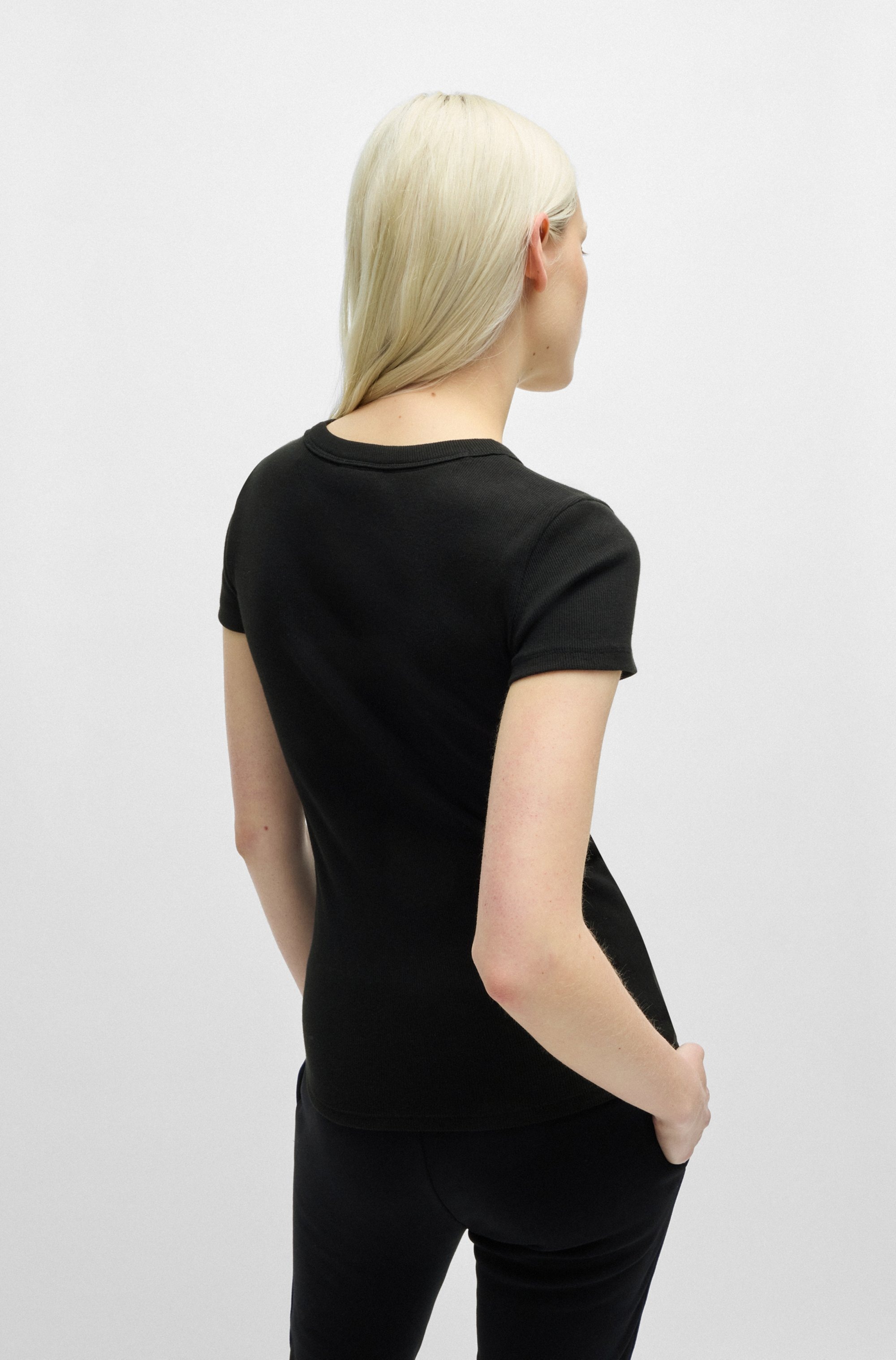 HUGO Blue T-Shirt »Easy Tee«, mit HUGO Aufnäher