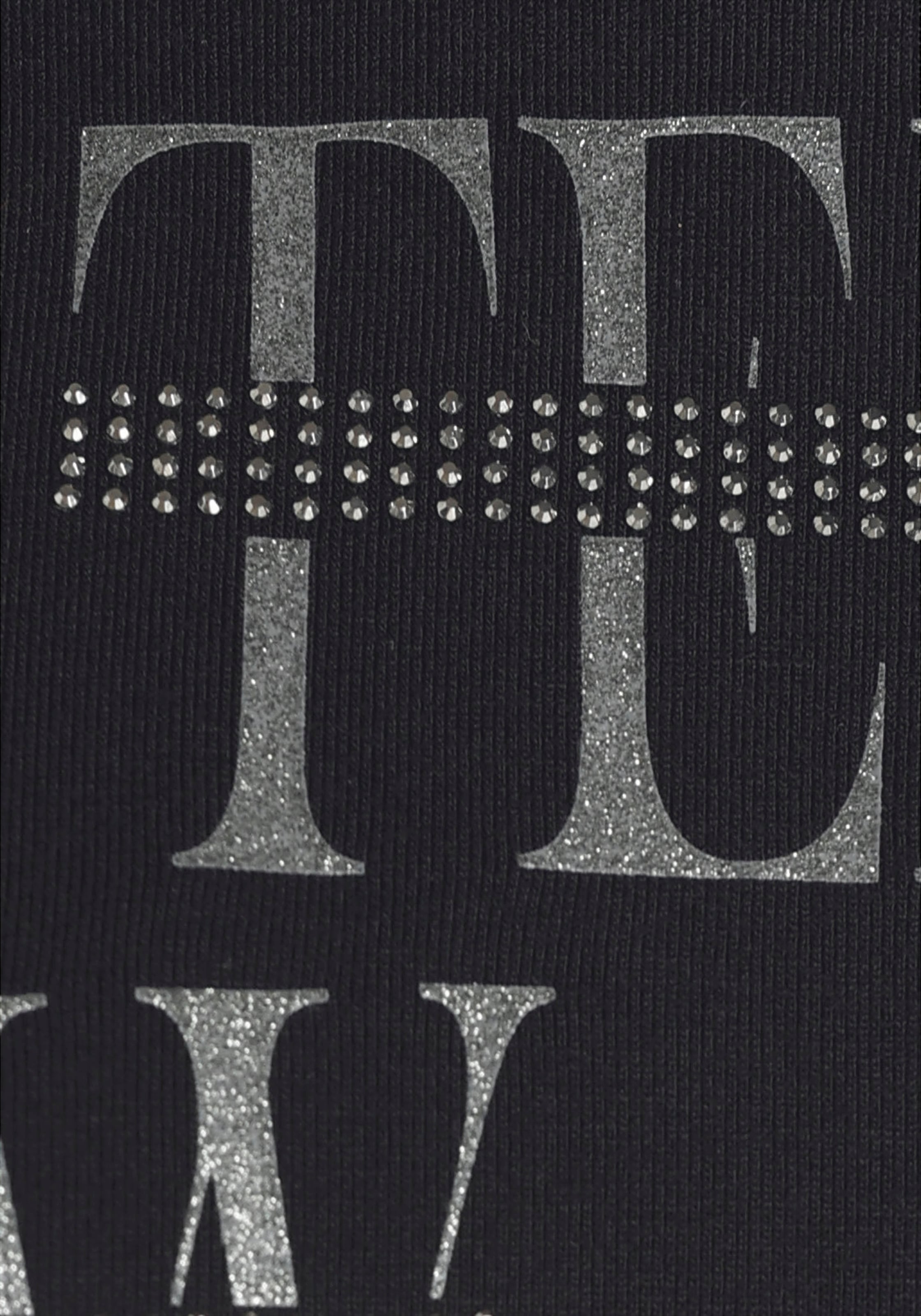 Laura Scott 3/4-Arm-Shirt, mit glitzerndem Schriftzug
