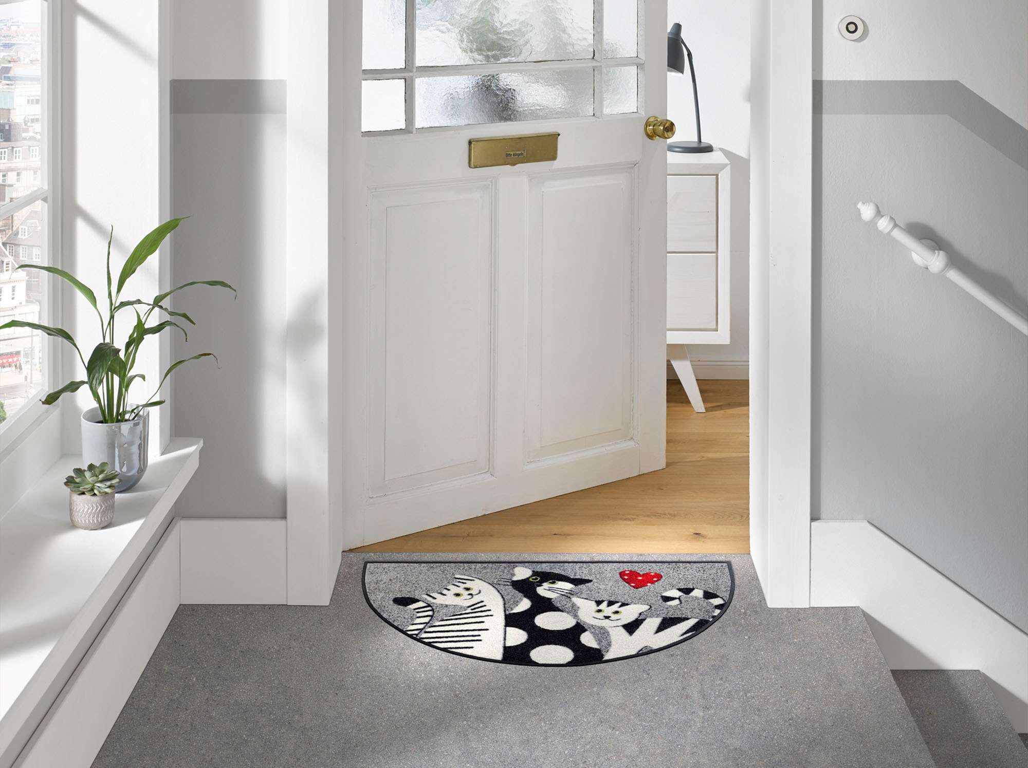 wash+dry by Kleen-Tex Fußmatte »Round Cat Trio«, rechteckig, 7 mm Höhe
