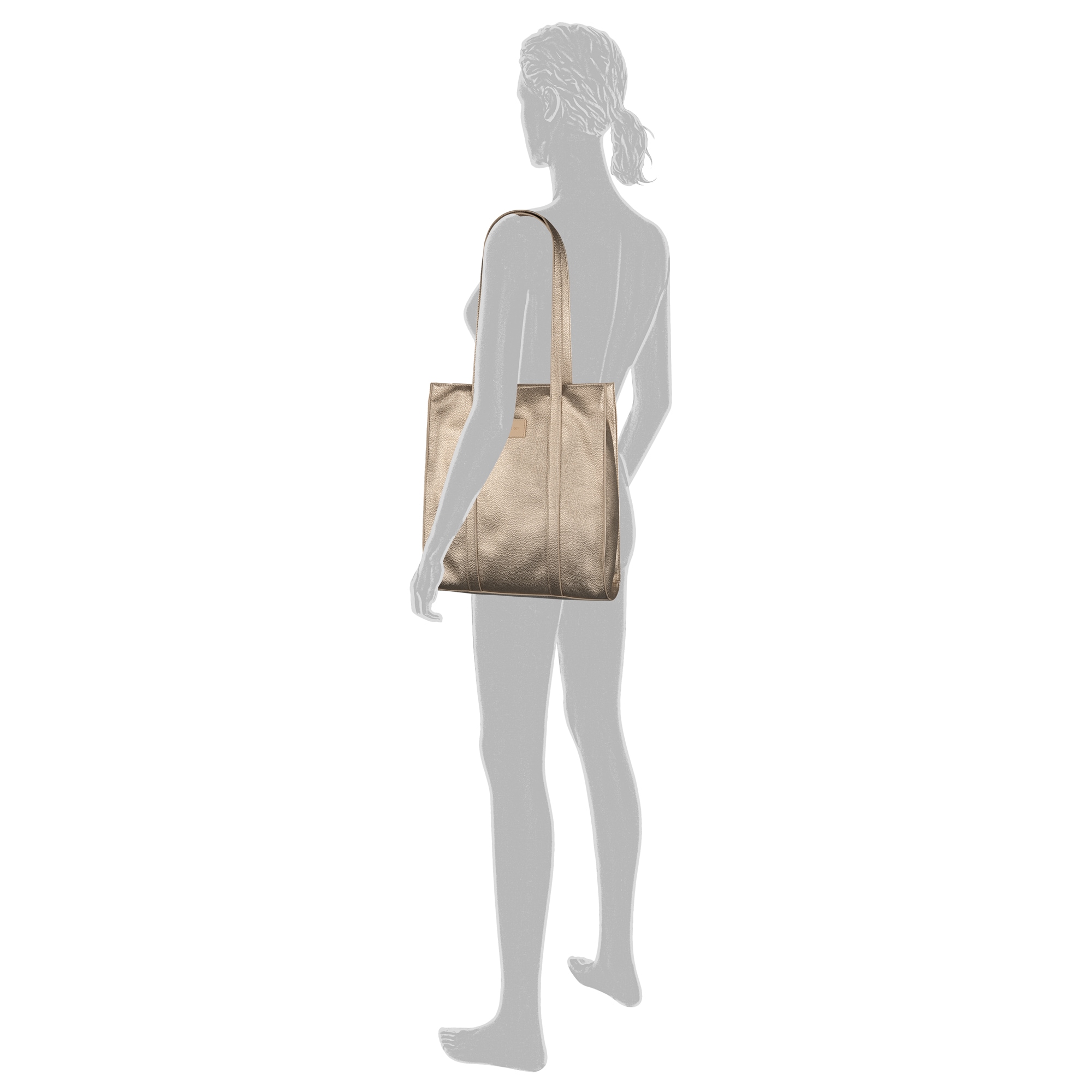 Gabor Shopper »Elfie«, aus fein genarbtem, glattem Kunstleder und mit einem Logo Rubber Patch
