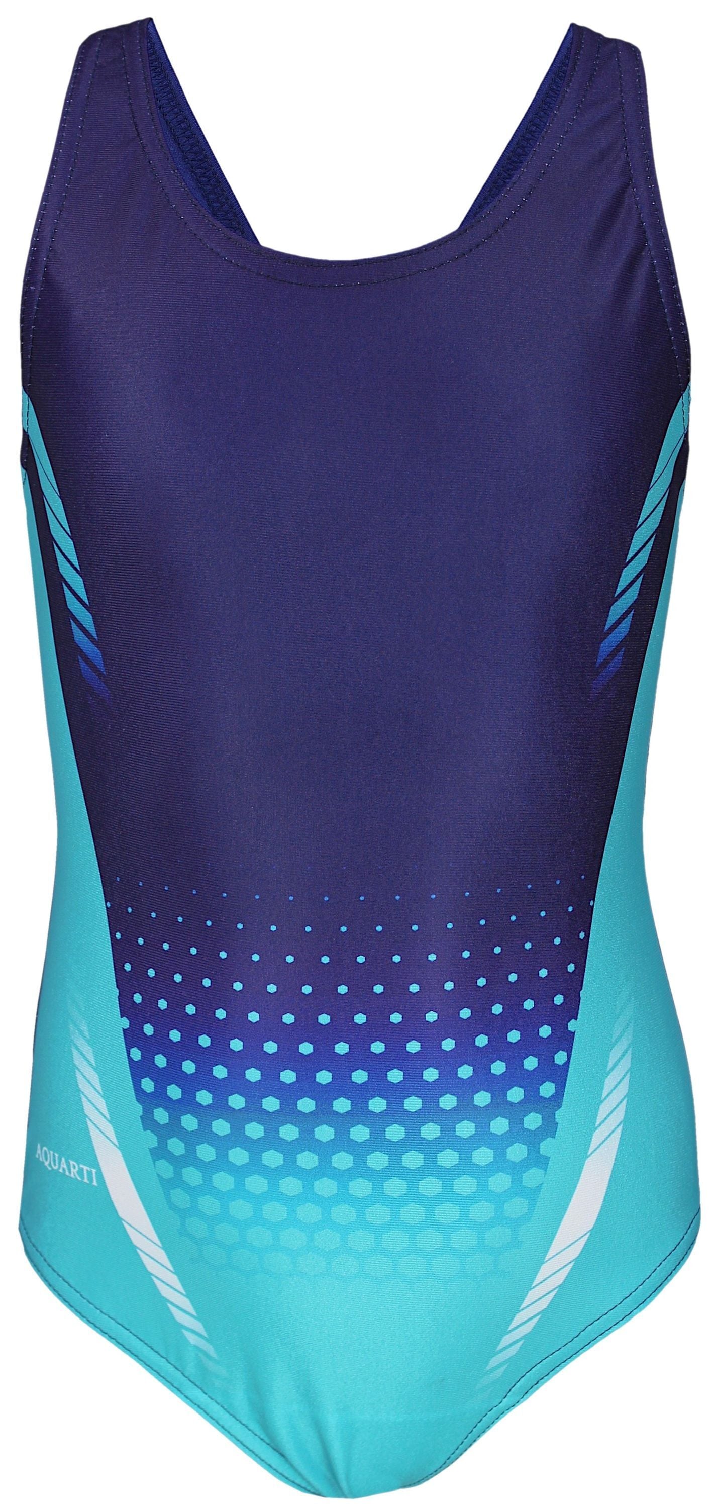 AQUARTI Badeanzug »Badeanzug Mädchen Badeanzug Chlorresistent Muscleback Wassersport«
