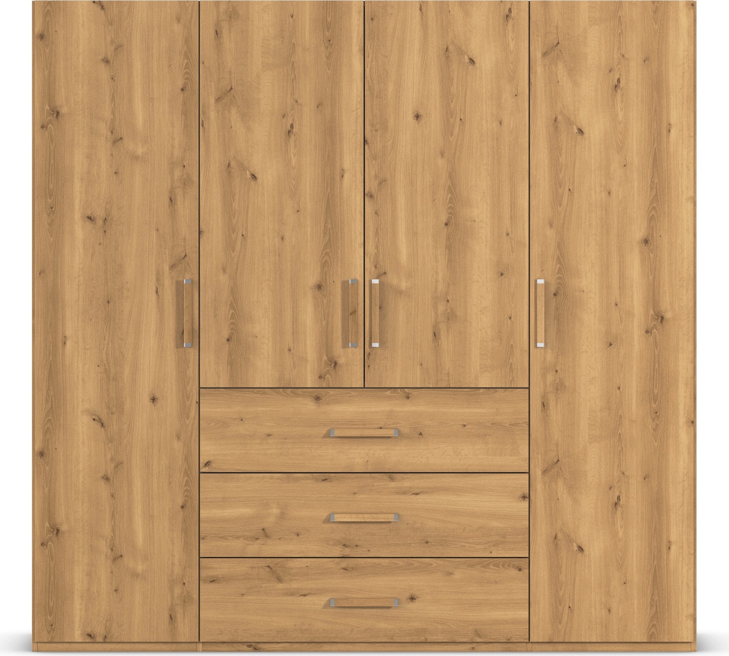 rauch Drehtürenschrank »Kleiderschrank Schrank Garderobe Schlafzimmerschrank EVELYN«, (in 2 Höhen 197 oder 210 cm erhältlich), in elegantem Stil mit Schubladen 3 Breiten und 2 Höhen MADE IN GERMANY