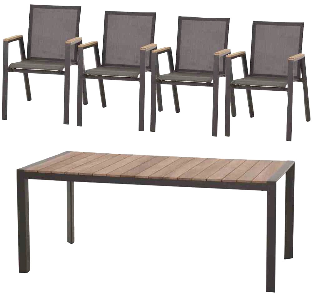 Siena Garden Garten-Essgruppe »Savona«, (5 tlg.)