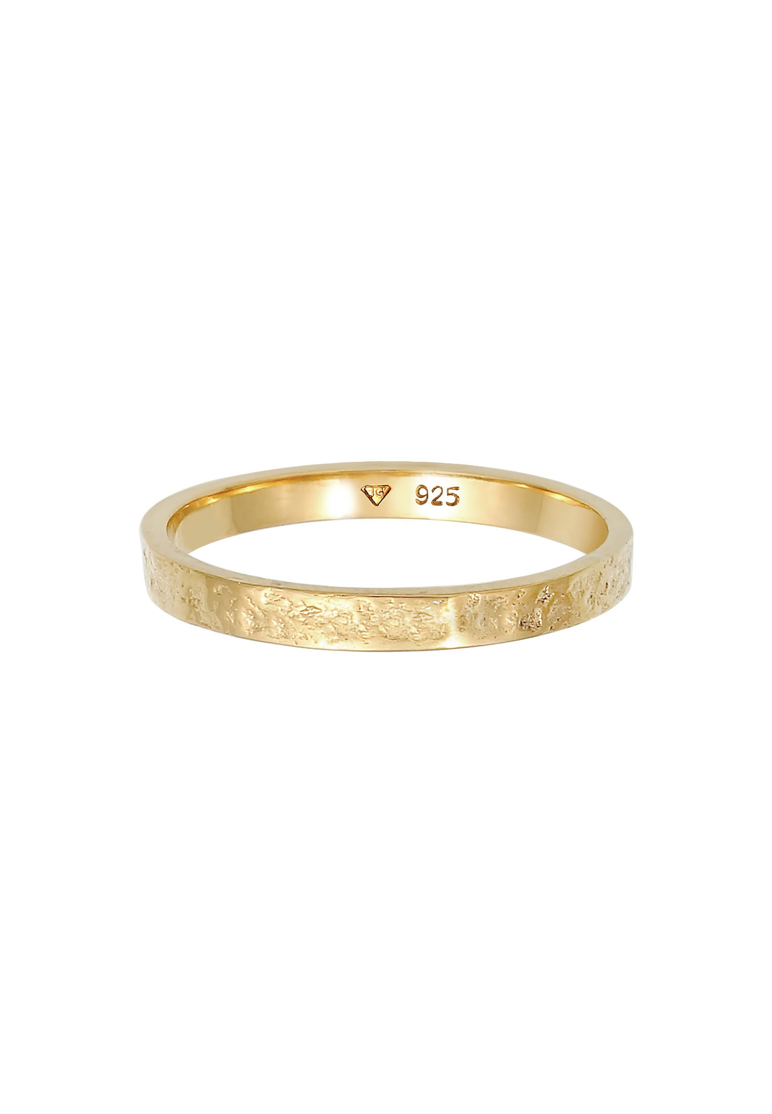 Elli Silberring »Ring Bandring Partnerring Basic Organic Look 925 Silber«