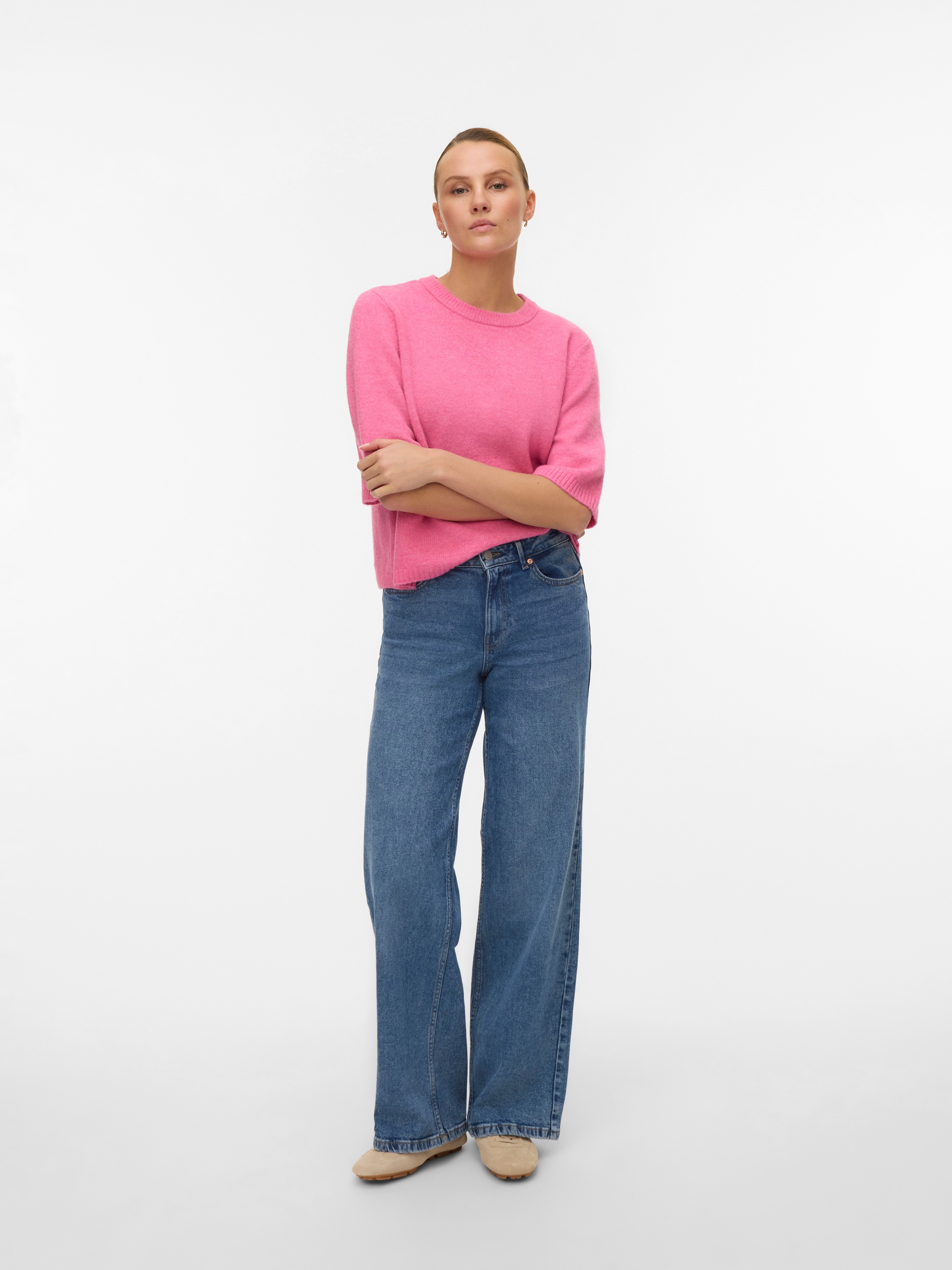 Vero Moda Rundhalspullover »VMBOOM 2/4 O-NK OVERSIZE PULLOVE GA NOOS«