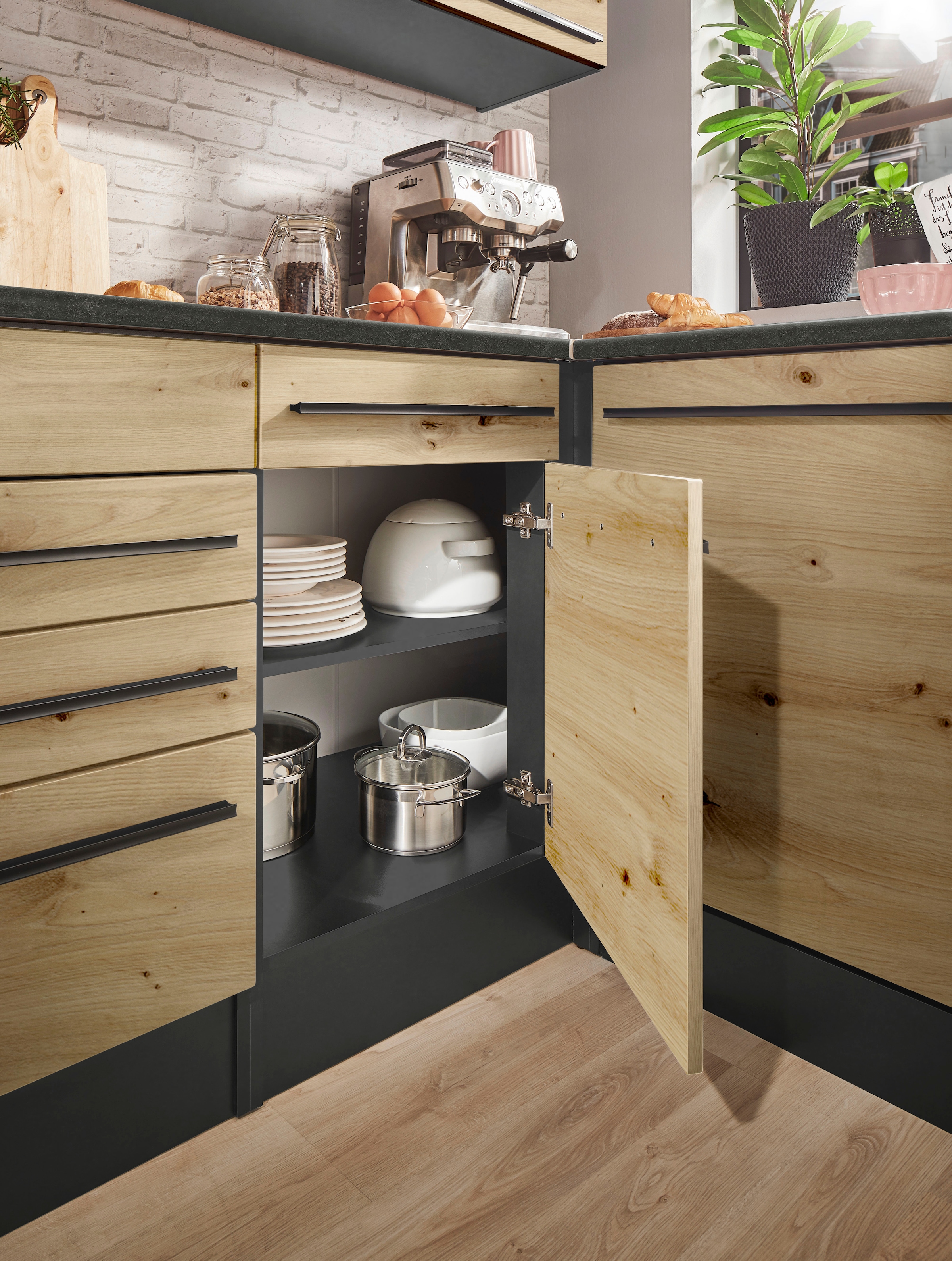 BASIC by Balculina Winkelküche »Jazz« Stellbreite 310x175 cm, wahlweise mit E-Geräten