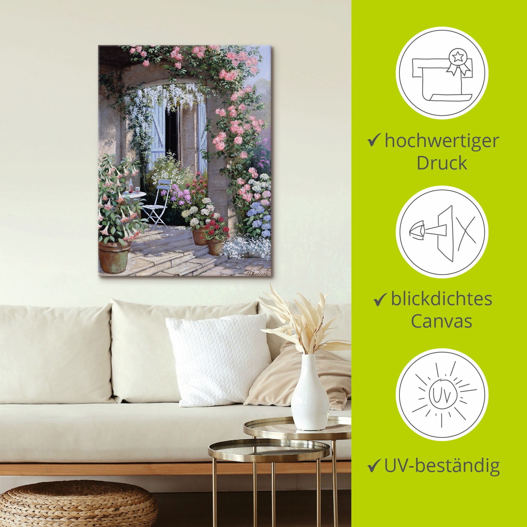 Artland Wandbild »Blumenangebot«, Garten, (1 St.), als Leinwandbild, Poster, Wandaufkleber in verschied. Größen