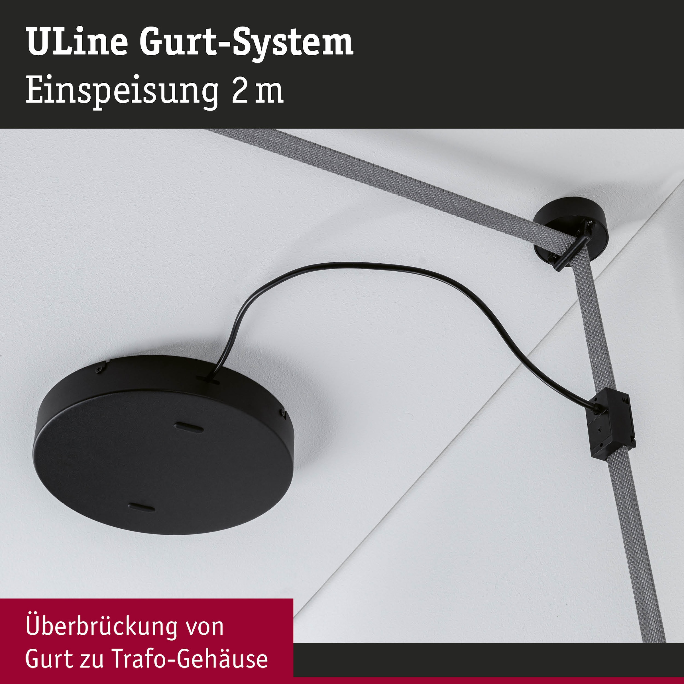 Paulmann Hängeleuchte »ULine Zubehör Einspeisung   47x26mm Schwarz« 1 Stk.