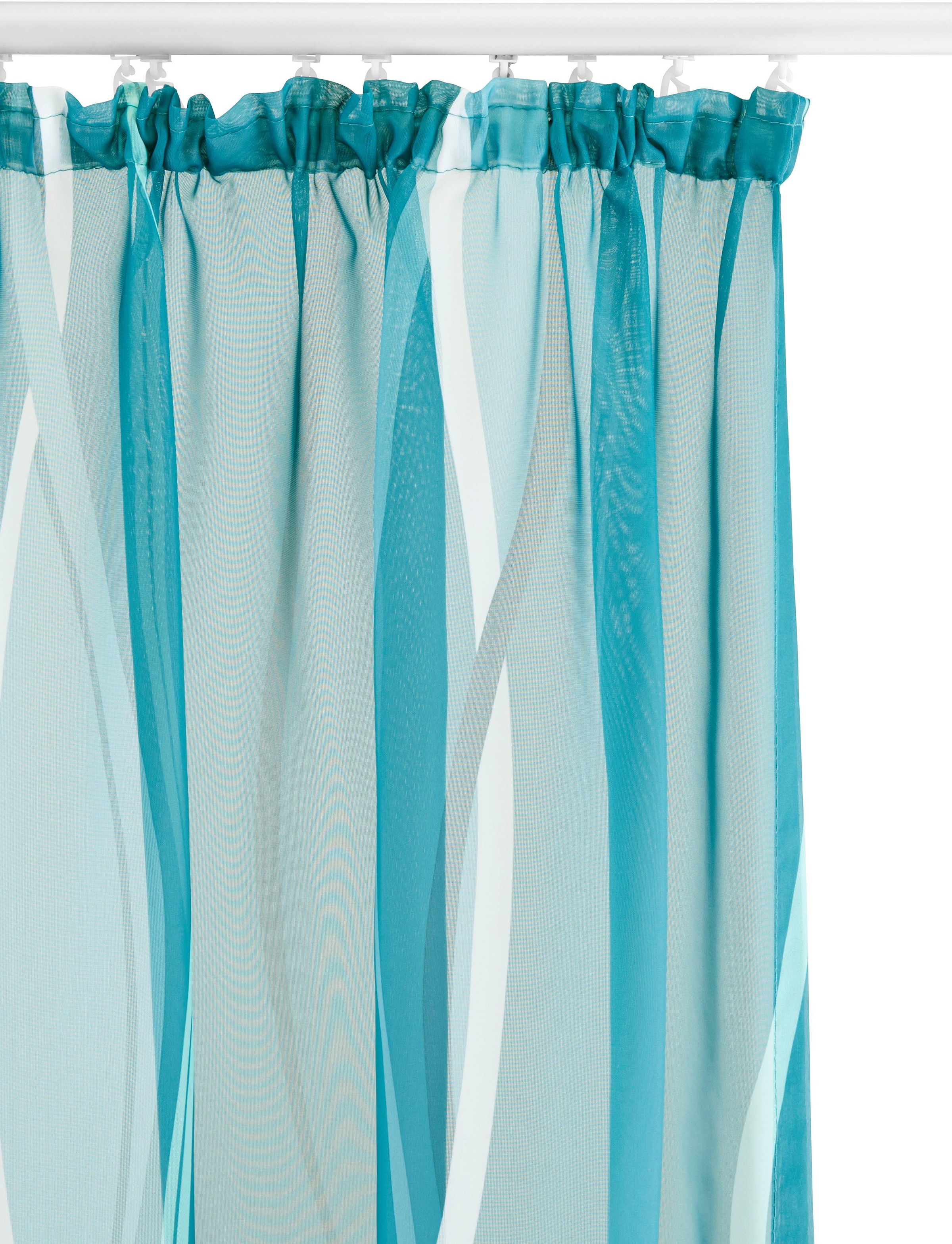 my home Gardine »Dimona« Kräuselband 2 Stk. tlg. 2er-Set, transparent, Voile, Polyester