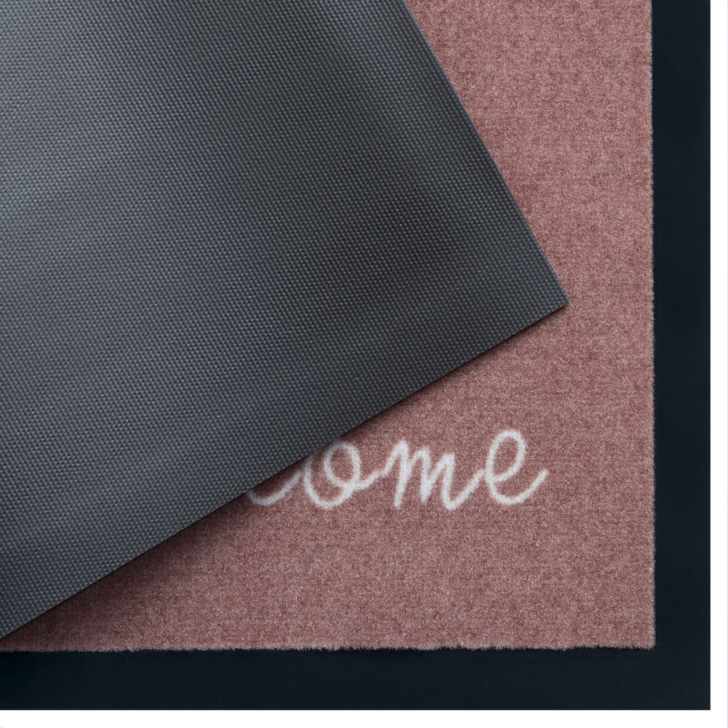 my home Fußmatte »Welcome«, rechteckig, 5 mm Höhe, Schmutzfangmatte, Türmatte, In- und Outdoor, Schrift, Läufer, waschbar