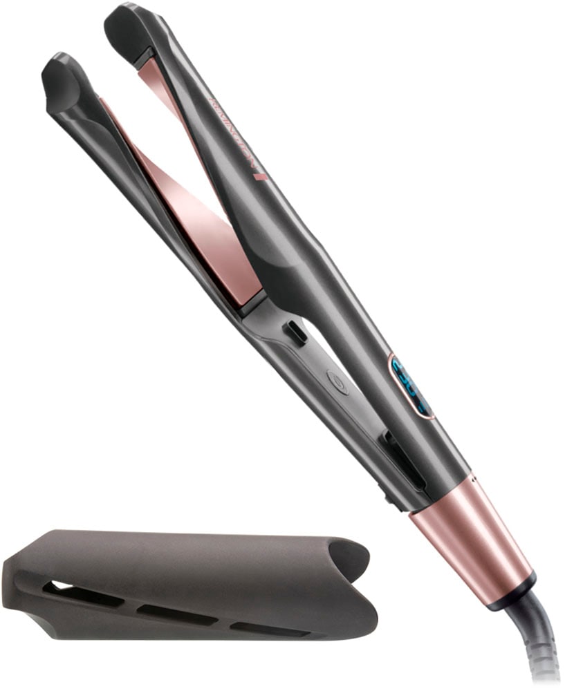Remington Glätteisen »S6606 Curl & Straight Confidence Haarglätter« Keramik-Turmalin-Beschichtung Professionelles 2-in-1 Styling: Glätteisen,...