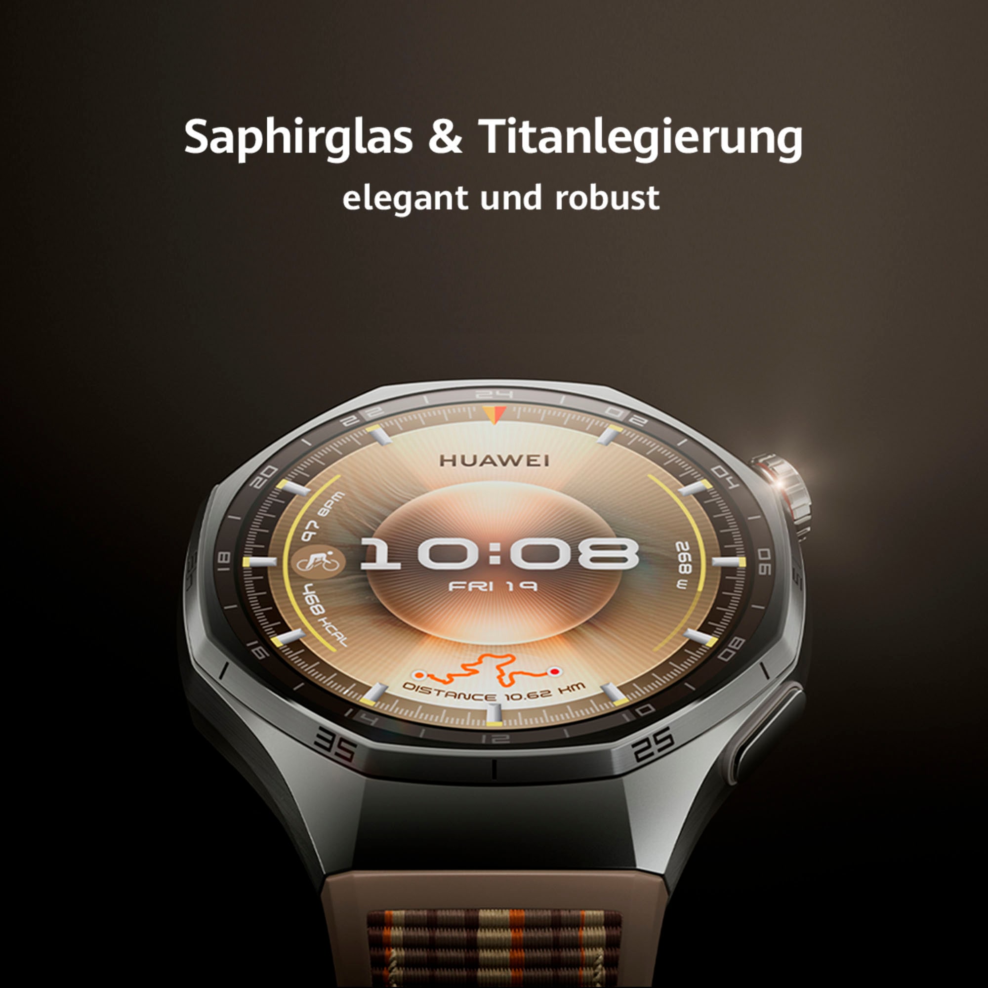 Huawei Smartwatch »WATCH GT6 Pro 46 mm«, (3,75 cm / 1,47 Zoll), 64 GB, Bis zu 21 Tagen Akkulaufzeit, Outdoor-Sport Profi-Niveau, EKG-Analyse