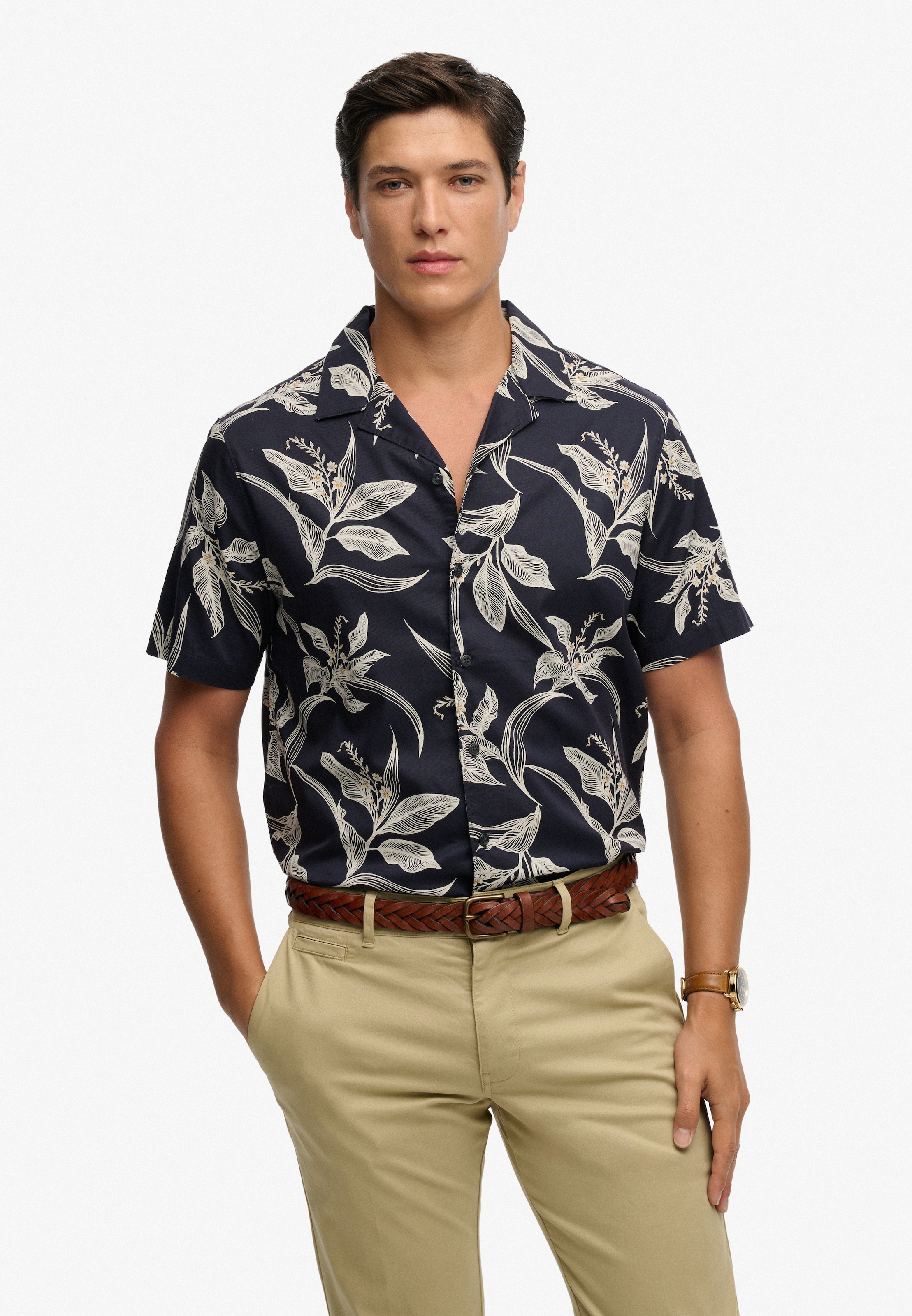 Superdry Hawaiihemd »HAWAIIAN PRINT S/S SHIRT« mit sommerlich coolem Hawaii-Blumen-Print