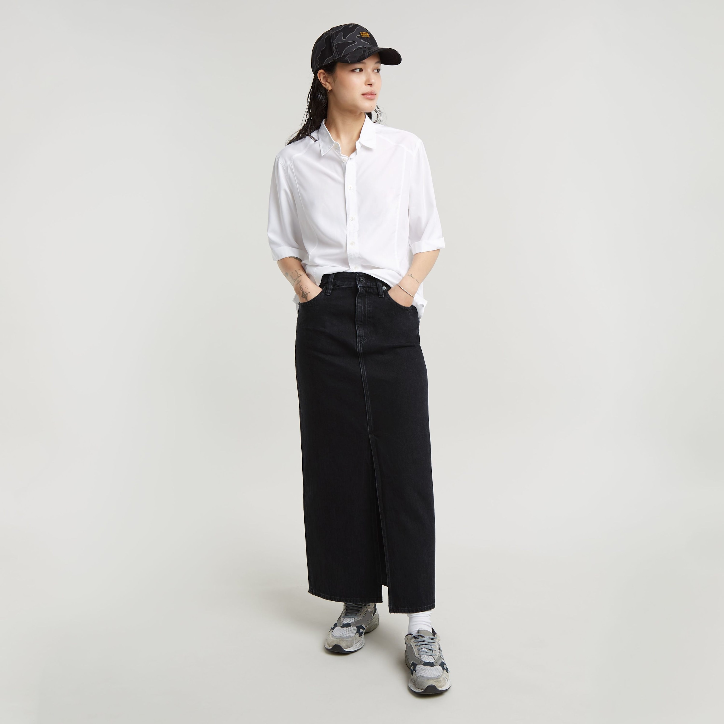 G-STAR Maxirock »Viktoria Long Skirt wmn«, im Jeans-Look