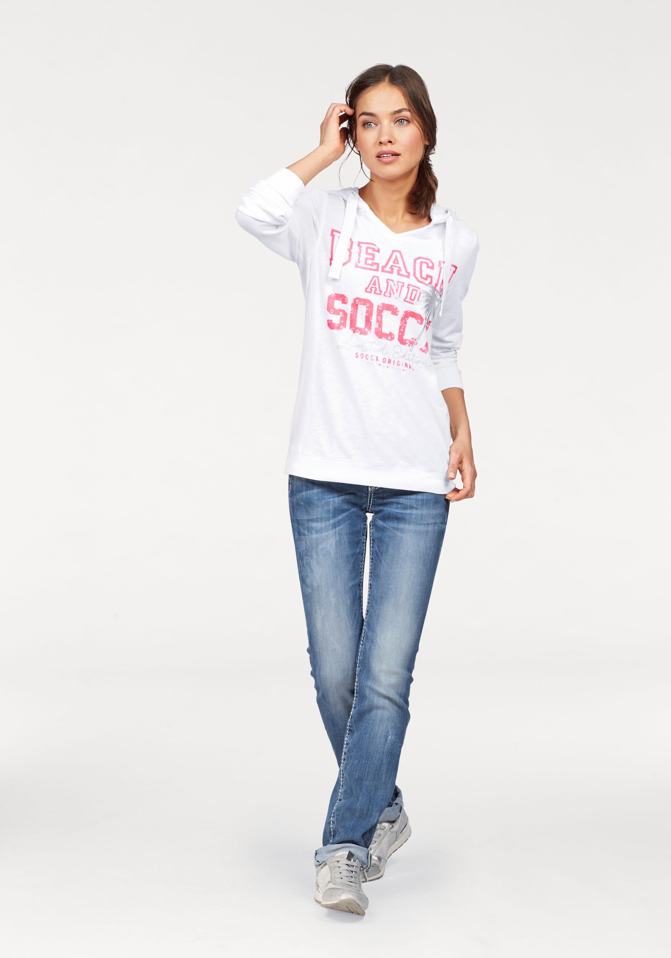 SOCCX Gerade Jeans »Romy«, mit markanten Dekosteppnähten im OTTO Online Shop | Stretchjeans