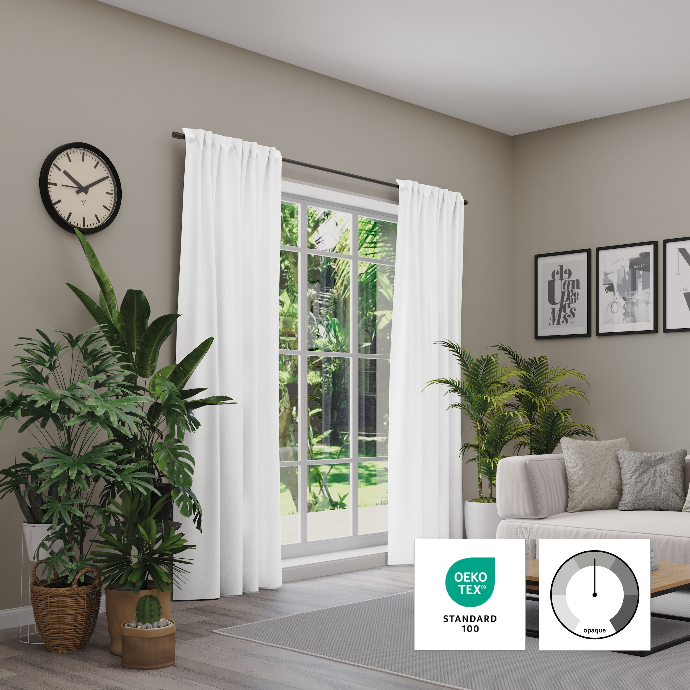 Neutex for you! Vorhang »Linessa« verdeckte Schlaufen 1 Stk. tlg. Schal mit verdeckten Schlaufen, Breite 137 cm, nach Maß
