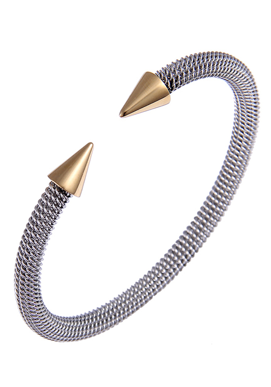 Armspange »Schmuck Geschenk Armschmuck Armband Meschkette Kegel«, zu Hoodie, Kleid,...