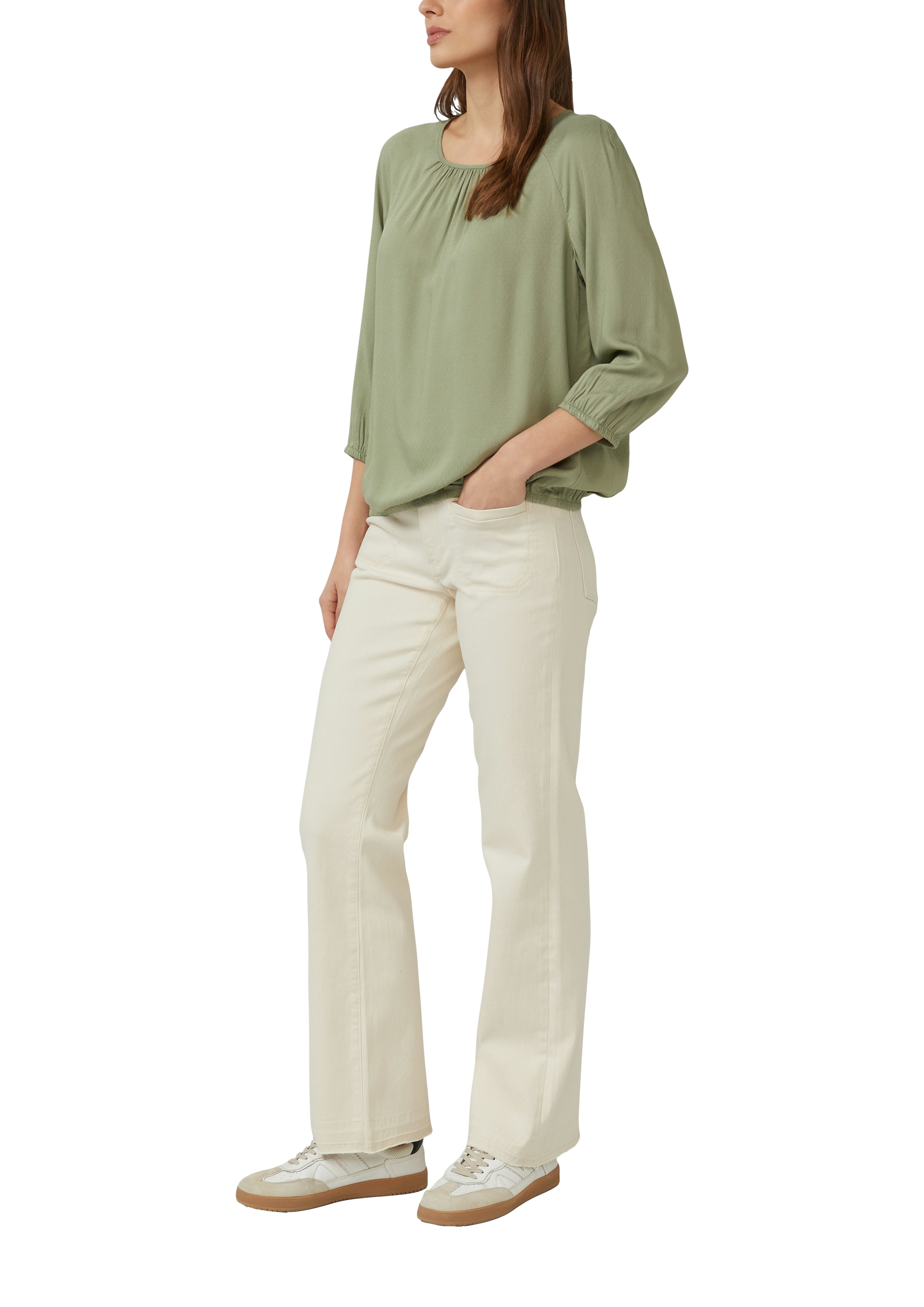 s.Oliver Schlupfbluse mit elstsichem Bund und aus reiner Viskose