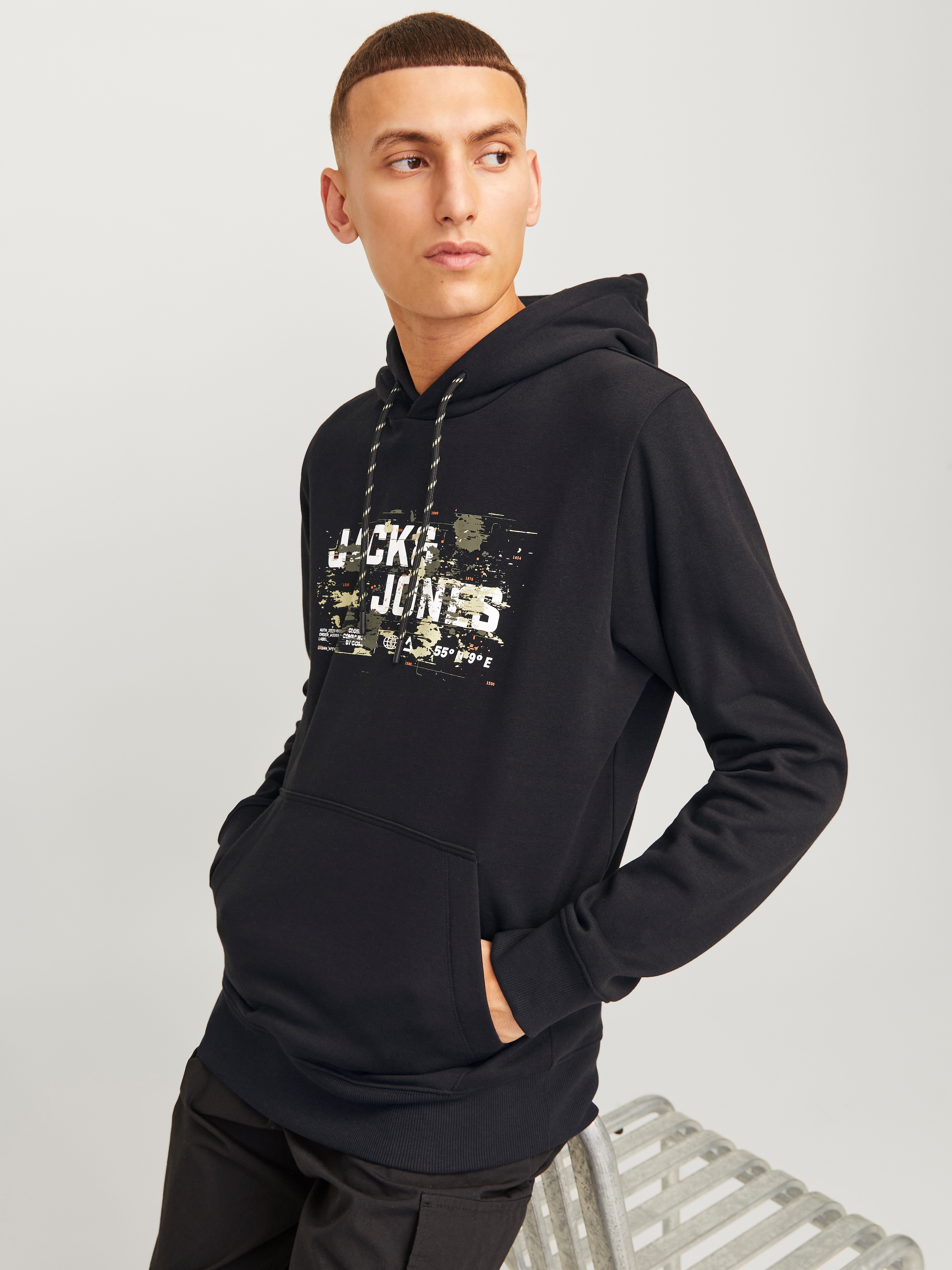 Jack & Jones Kapuzensweatshirt »JCOOUTDOOR LOGO SWEAT HOOD SN«