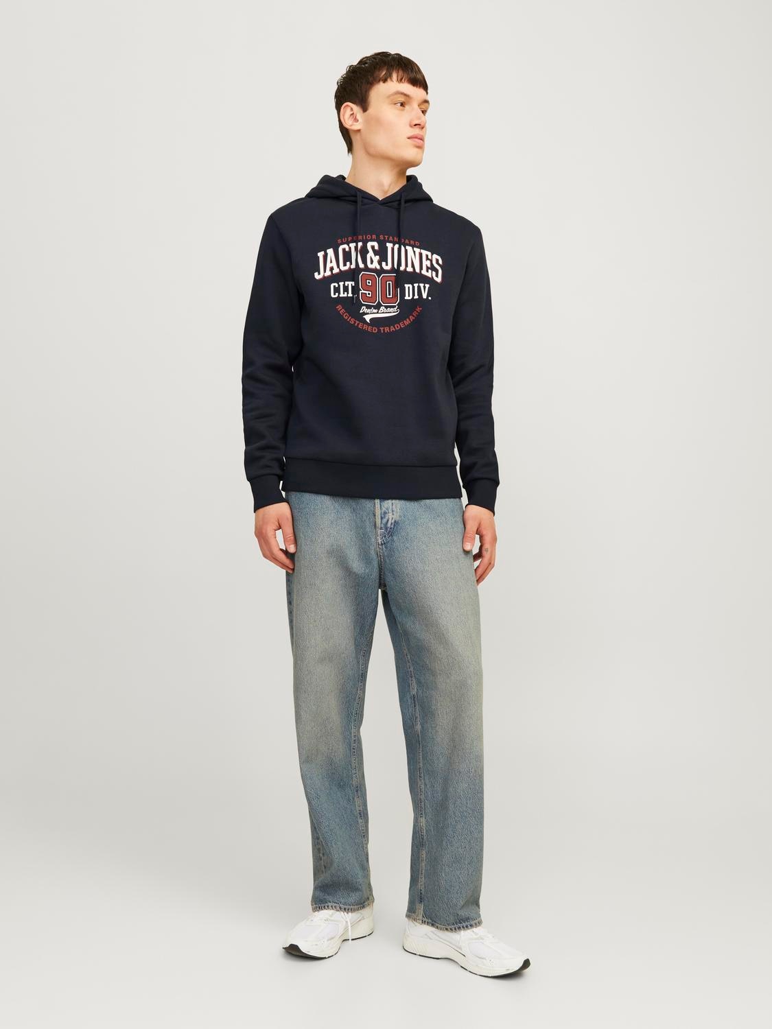 Jack & Jones Kapuzensweatshirt »JJELOGO SWEAT HOOD 2 COL 24/25 NOOS«, mit Logo Print
