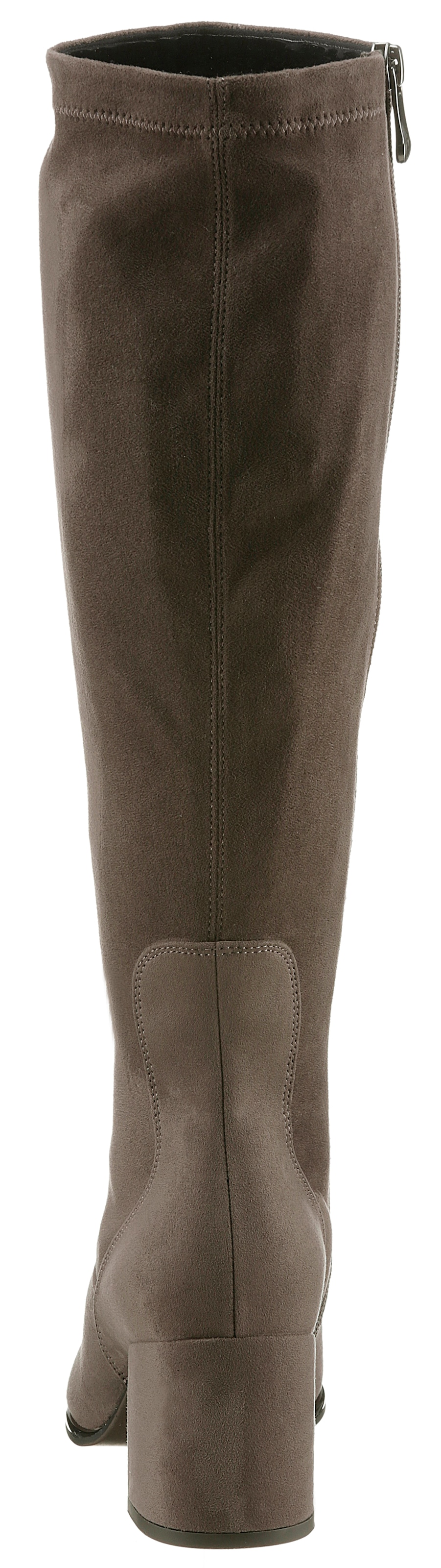 MARCO TOZZI Stiefel, Blockabsatz, Langschaftstiefel mit praktischem Innenreißverschluss