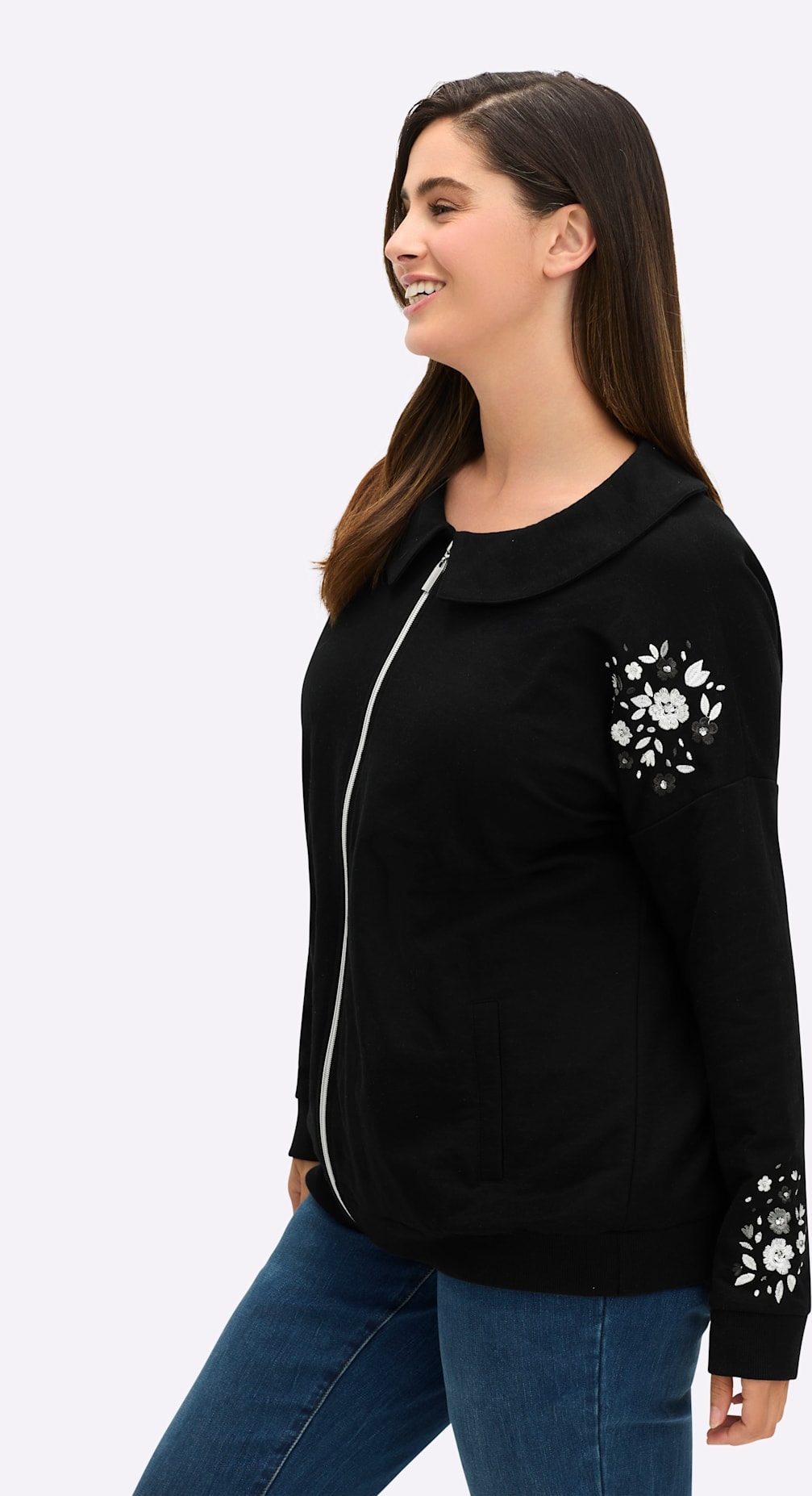 Sheego Shirtjacke »Sweatjacke« 1 Stk.