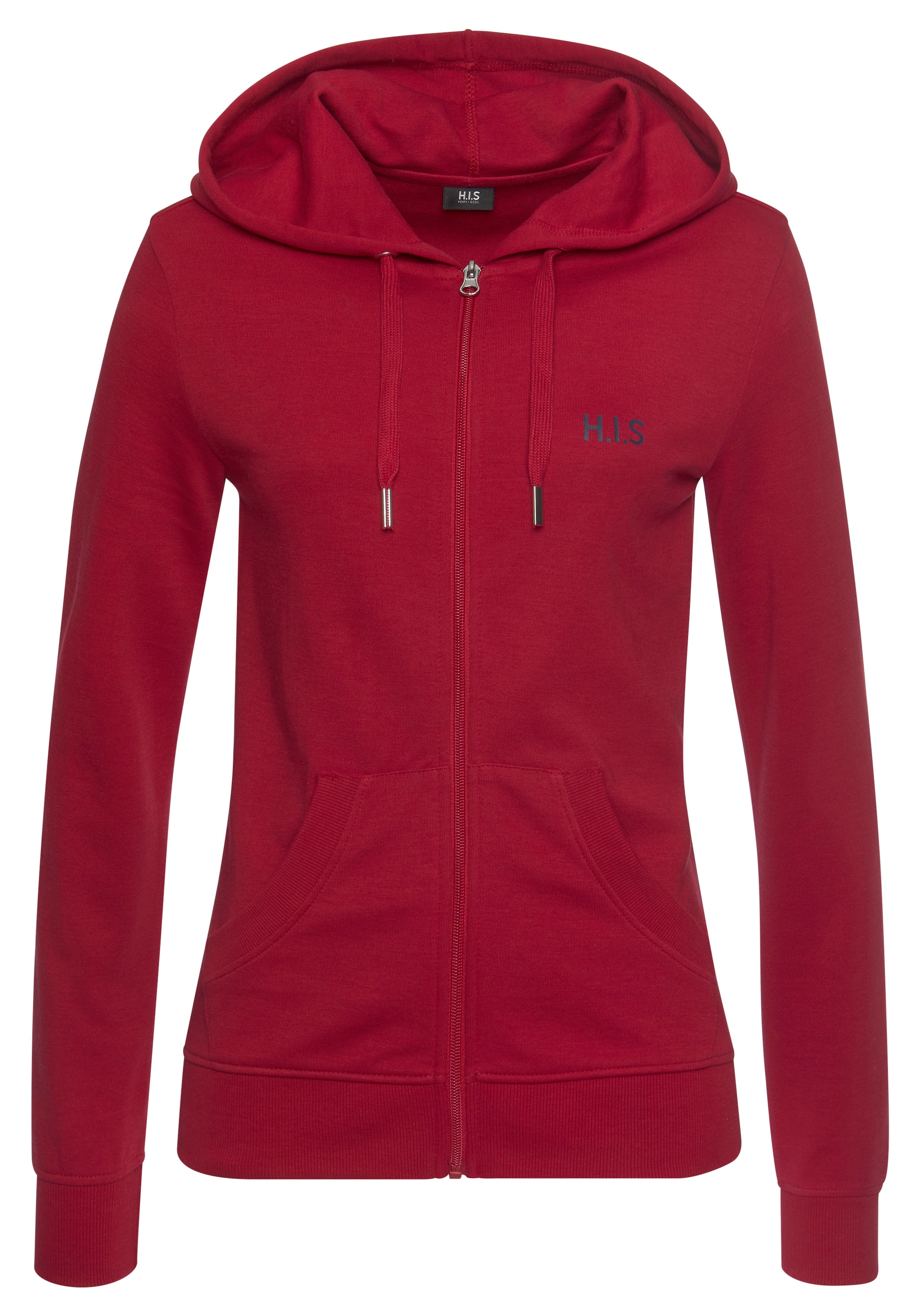 H.I.S Kapuzensweatjacke, Loungejacke mit Kapuze und seitlichen Taschen, Loungewear