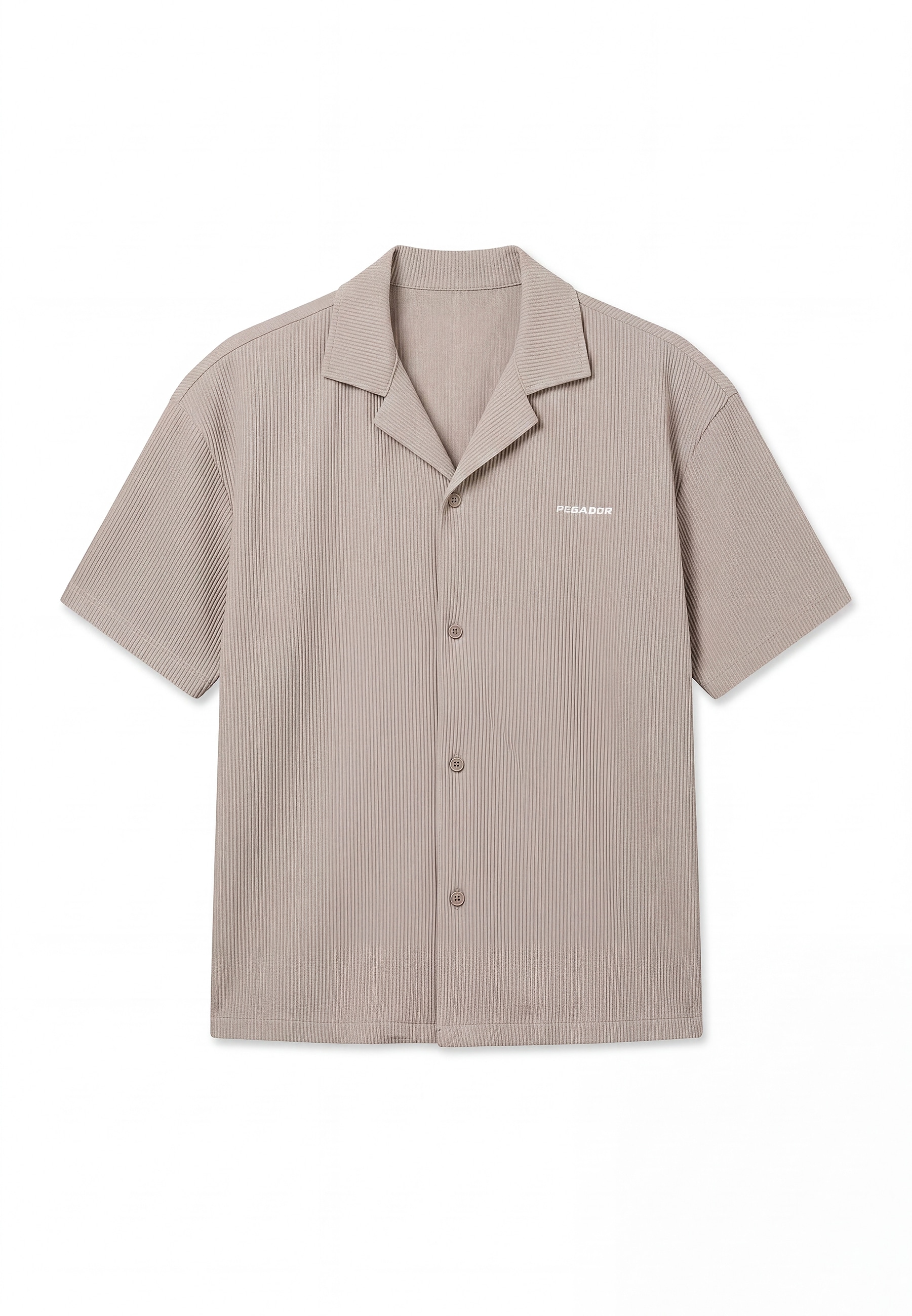 PEGADOR Kurzarmhemd »TROY PLISSEE SUMMER SHIRT« Baumwollmischung, regular fit