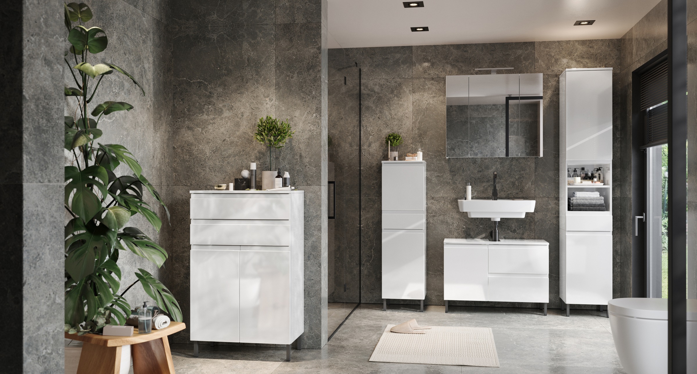 GERMANIA Midischrank »Scantic«, (1 St.), mit griffloser Optik